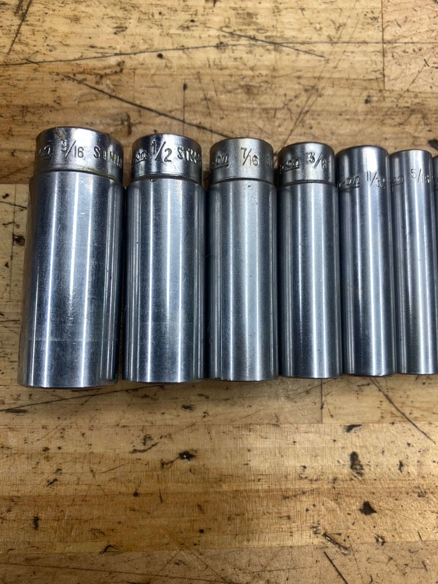 Snap On 1/4” SAE Deep Socket Set 10pc USA 110STMY