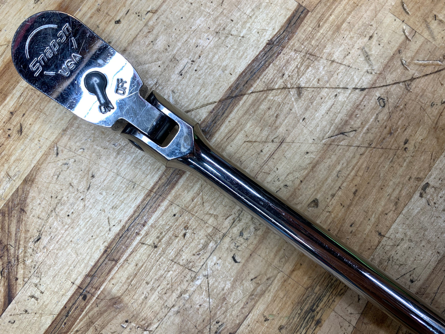 Snap On 3/8” Flex Head Ratchet Red Hard Handle FHLFD80A USA