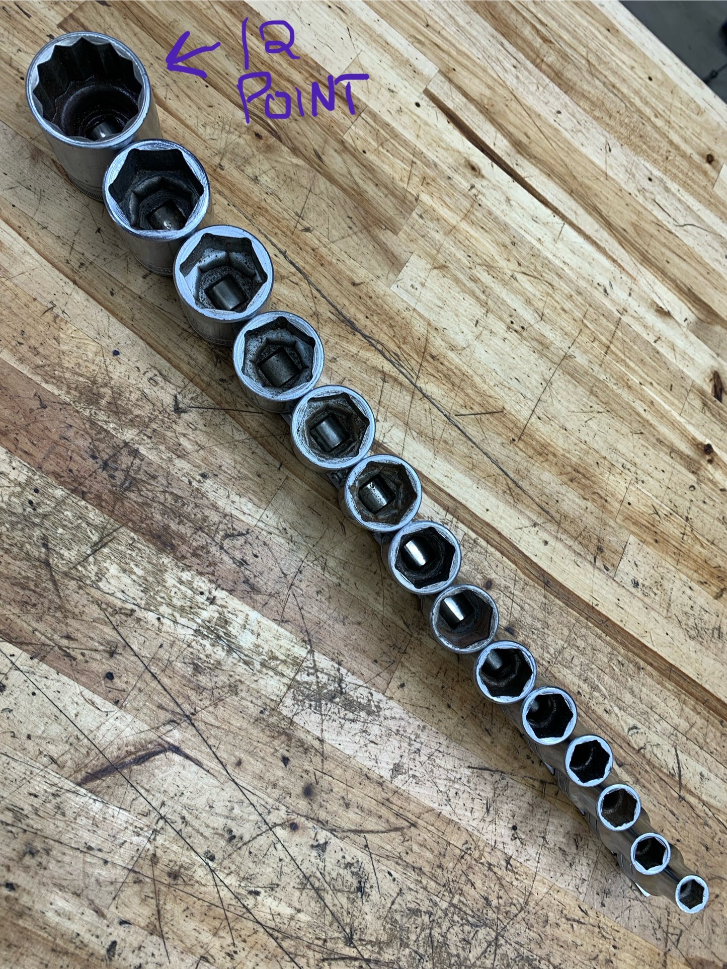 Snap On 1/2” SAE Shallow Socket Set 14pc USA