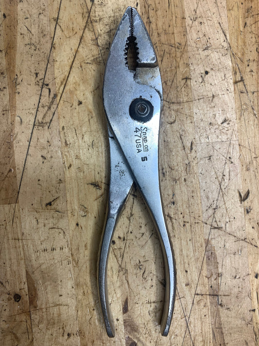 Snap On Vintage Vacuum Grip Slip Joint Pliers USA 47