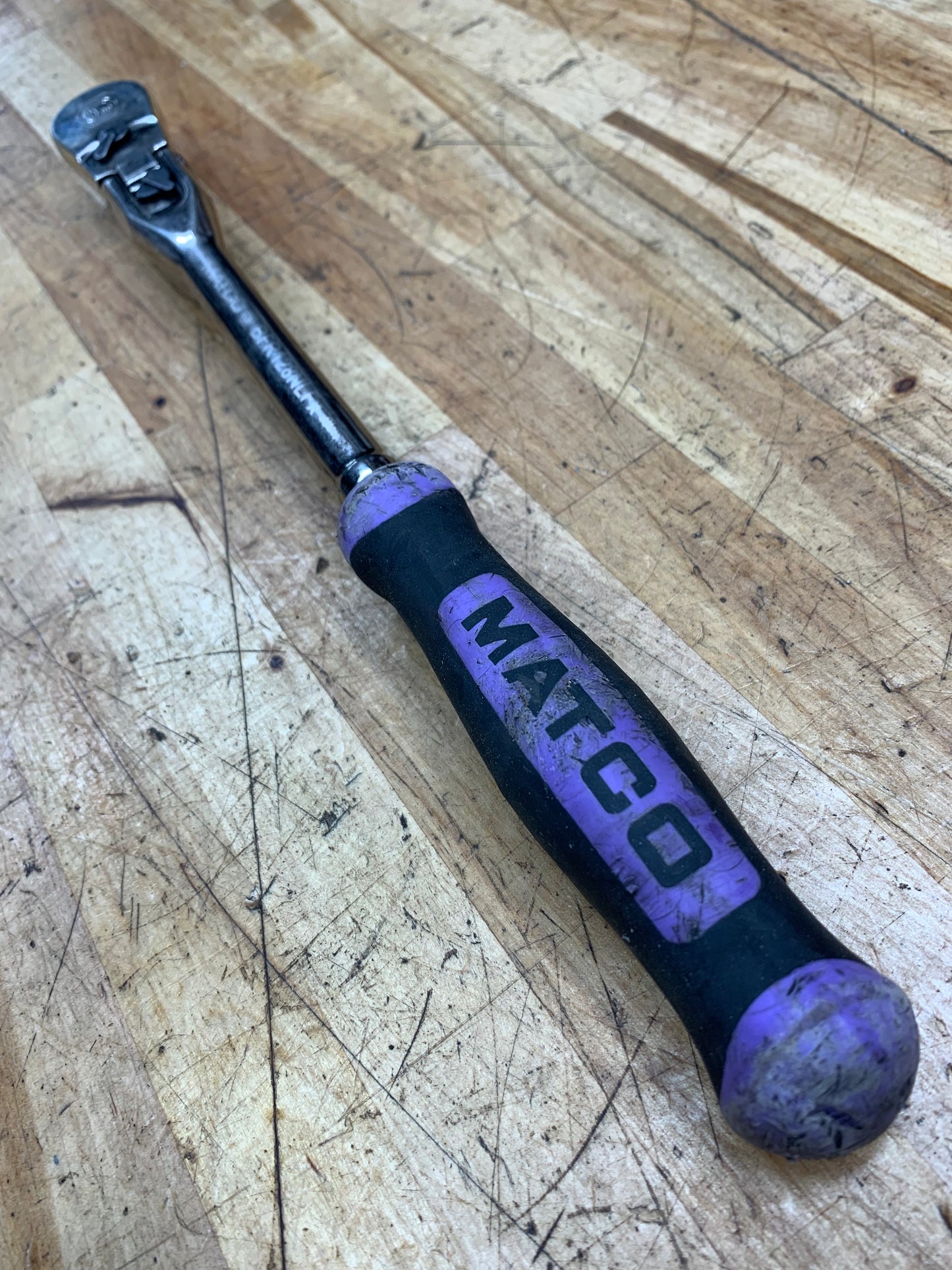 Matco 3/8" Locking Flex Head Ratchet 88 Fine Tooth Purple BFR128NLFx USA