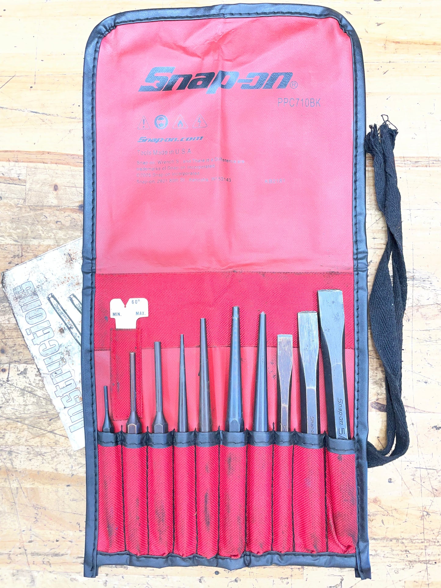Snap On Punch/Chisel Pouch Set USA PPC710BK