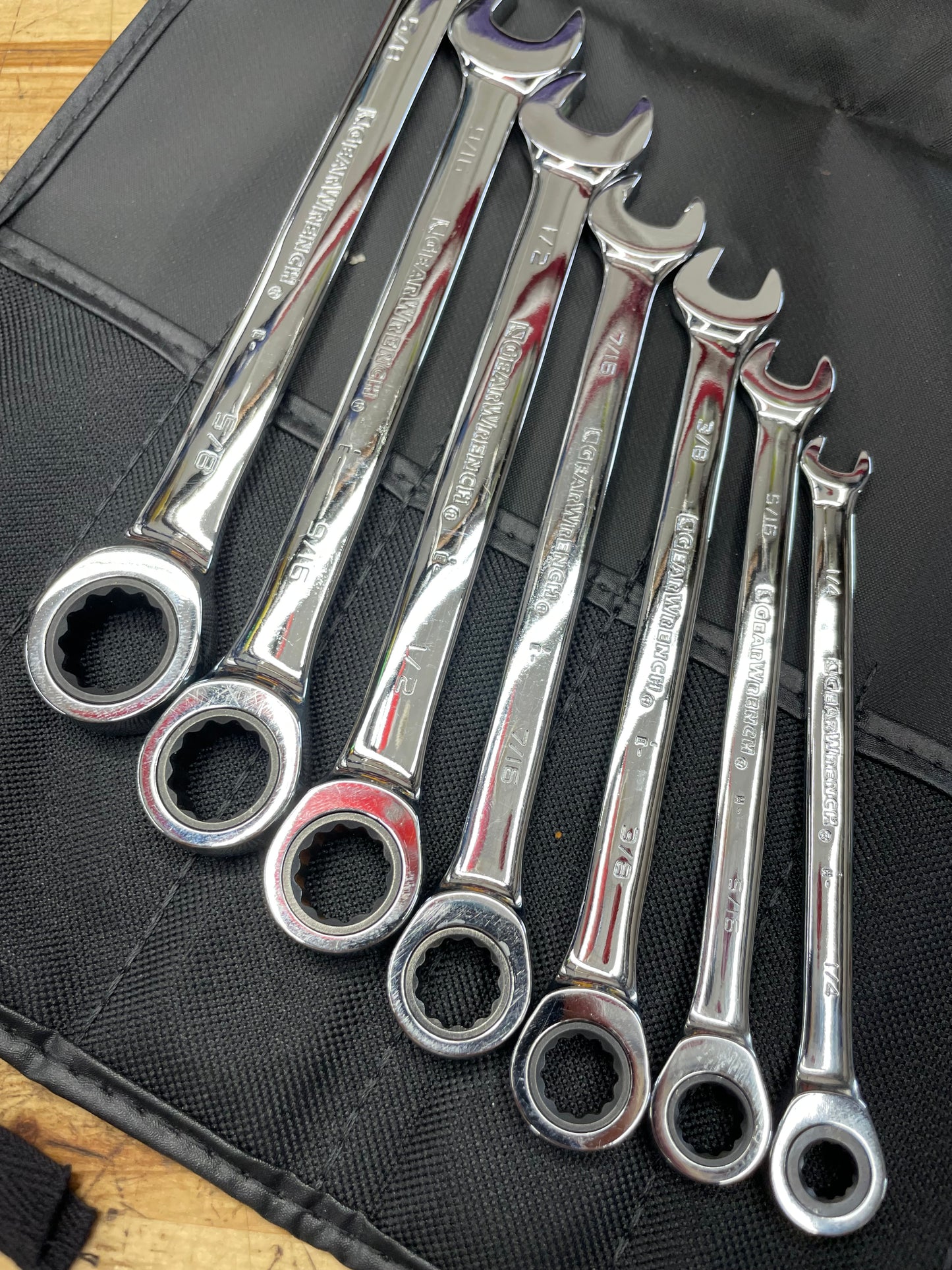 Gearwrench SAE Ratcheting Combo Wrench Set 7pc 1/4”-5/8” BRAND NEW