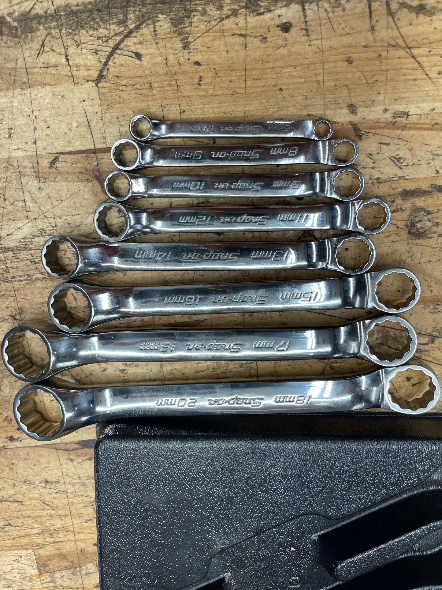 Snap On Metric Short Pattern 8pc Box Wrench Set 6-20mm USA XSM608A