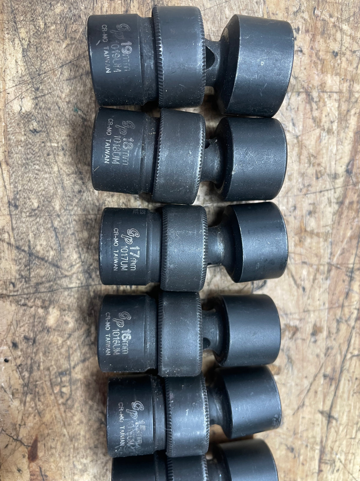 GP* 3/8” Metric Impact Shallow Swivel Universal Socket Set 10-19mm 1210UM