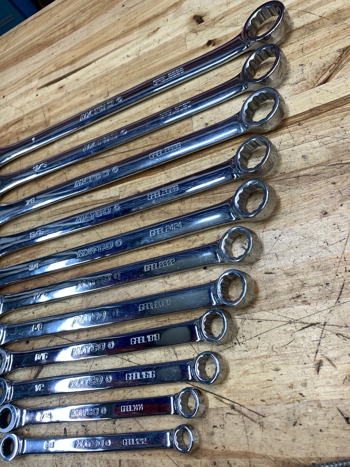 Matco SAE Ratcheting XL Box Wrench Set 11pc USA