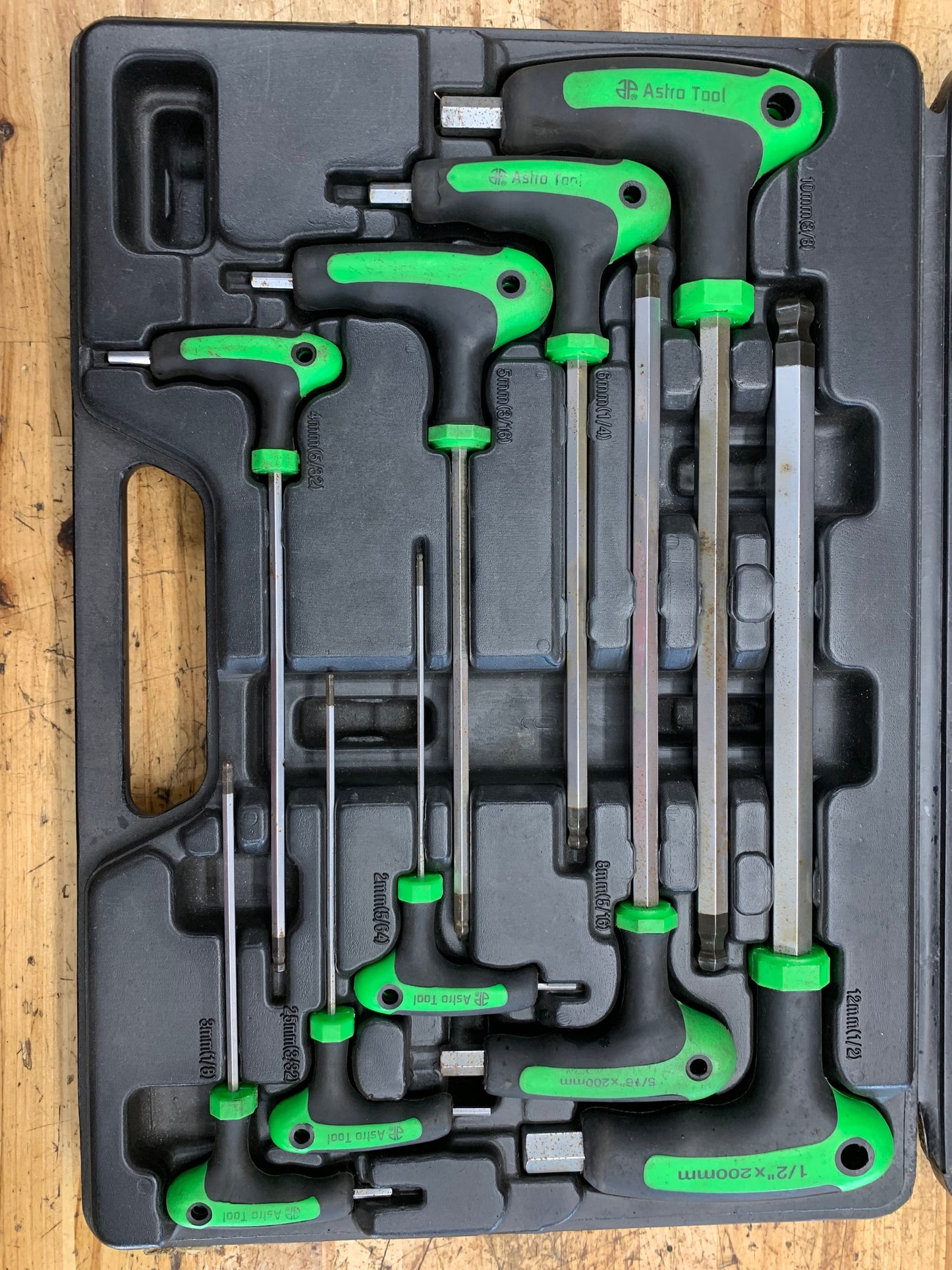 Astro Pneumatic T-Handle Metric Ball End Hex Key Set 1025