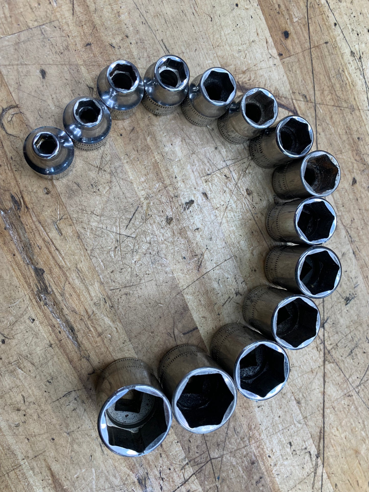 Snap On 3/8" Metric Shallow Socket Set 14pc 212FSMY