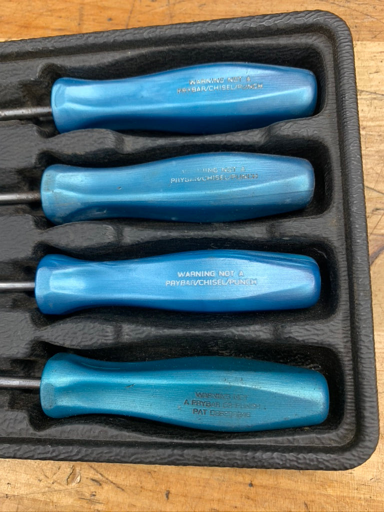 Snap On Pearl Blue Mini Pick Set 4pc USA