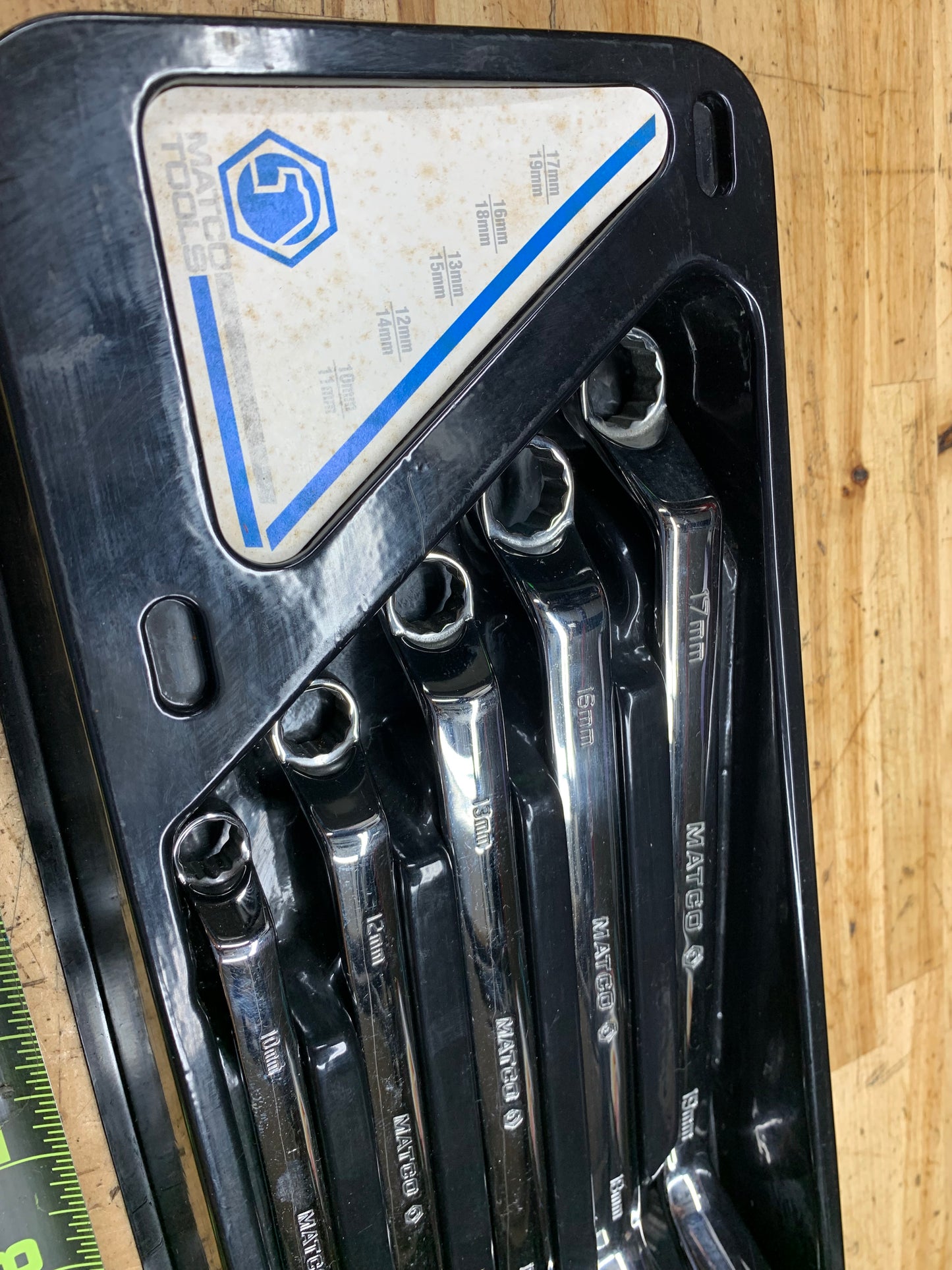 Matco Metric Deep Offset Box Wrench Tray Set USA SRBDLM5TA