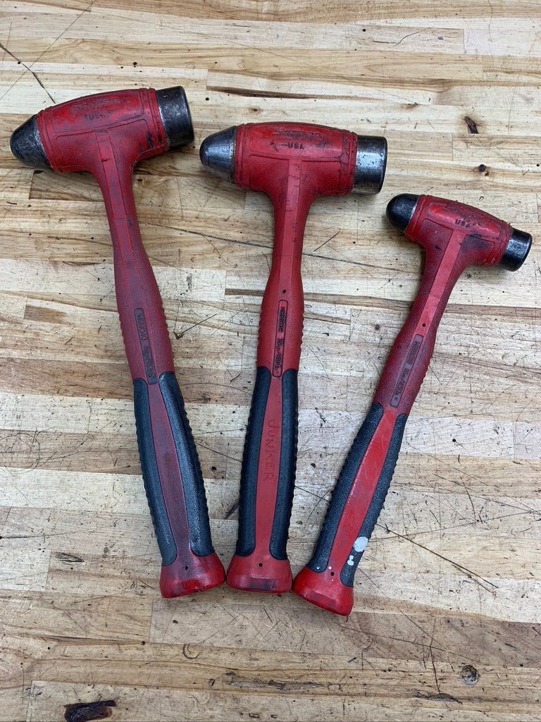 Snap On Ball Peen Hammer Set Deadblow 3pc 16oz, 32oz, 40oz