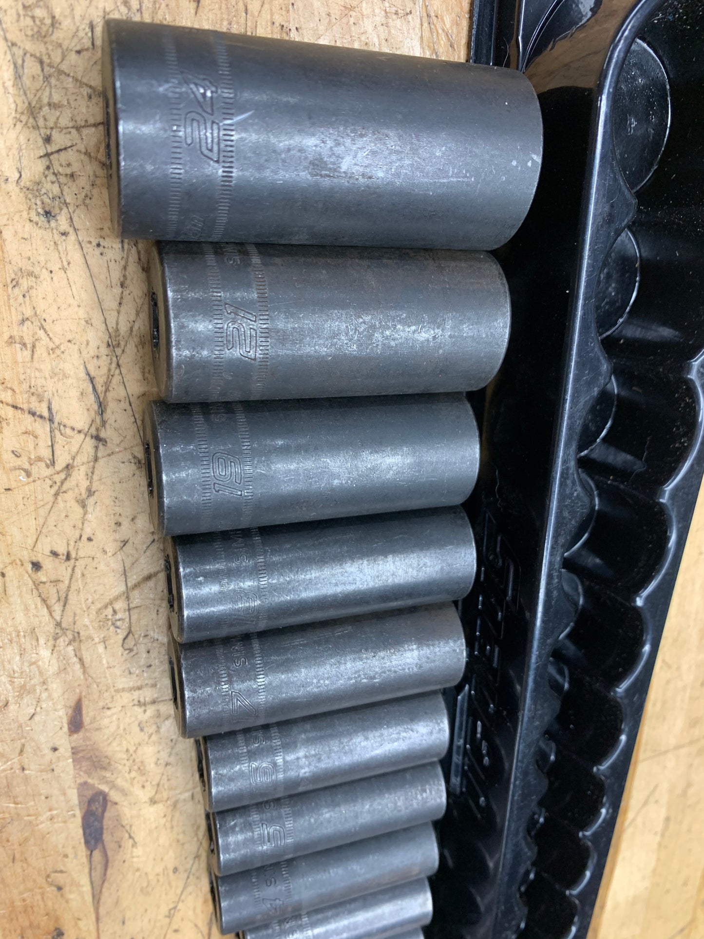 Snap On 3/8” Metric Deep Impact Socket Set 14pc 8-24mm USA  214SIMFMYA