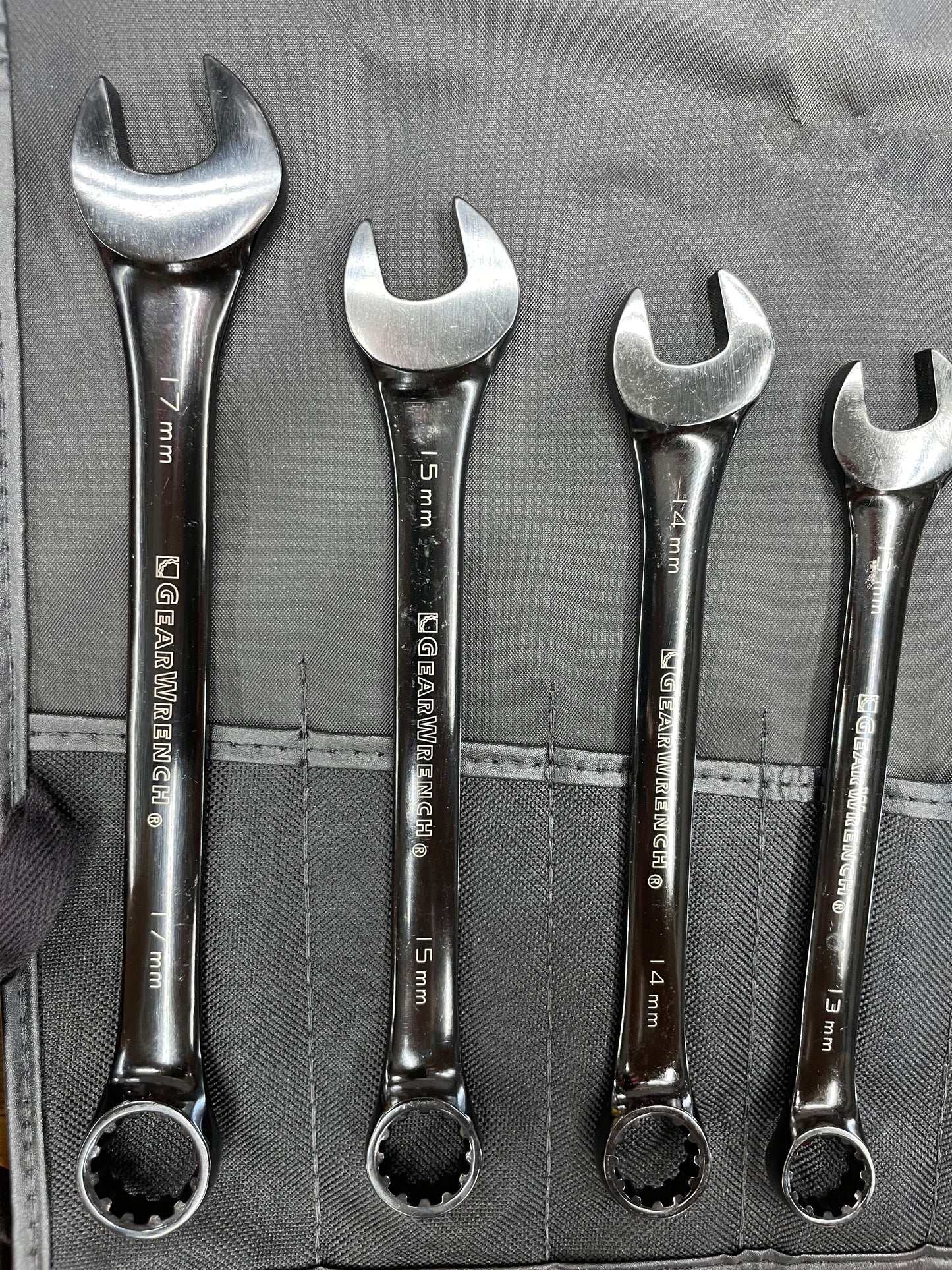 Gearwrench Metric Combo Wrench Set RARE Gloss Black 6pc 10-17mm BRAND NEW