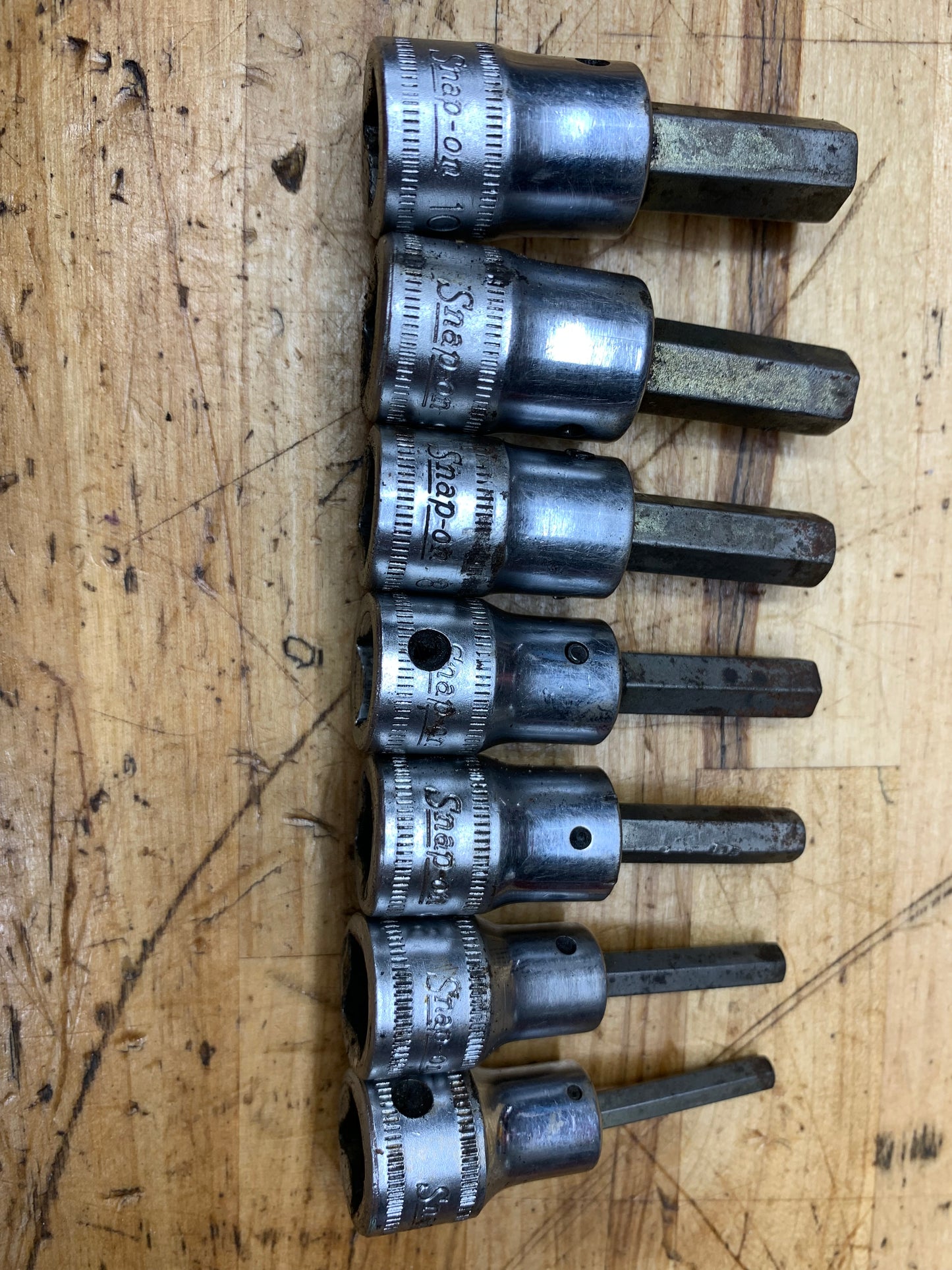 Snap On 3/8” Metric Hex Bit Socket Set 7pc USA 207EFAMY