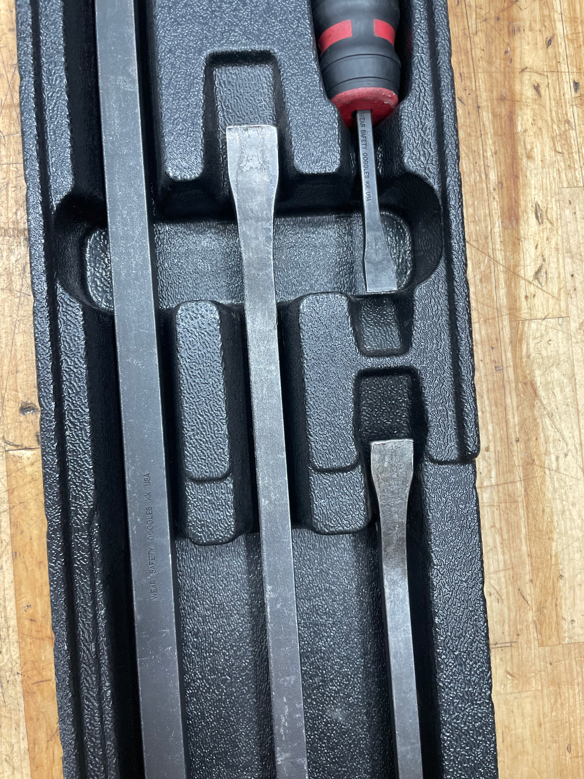 Mac Tools Striking Prybar Tray Set 4pc USA PBS4CR