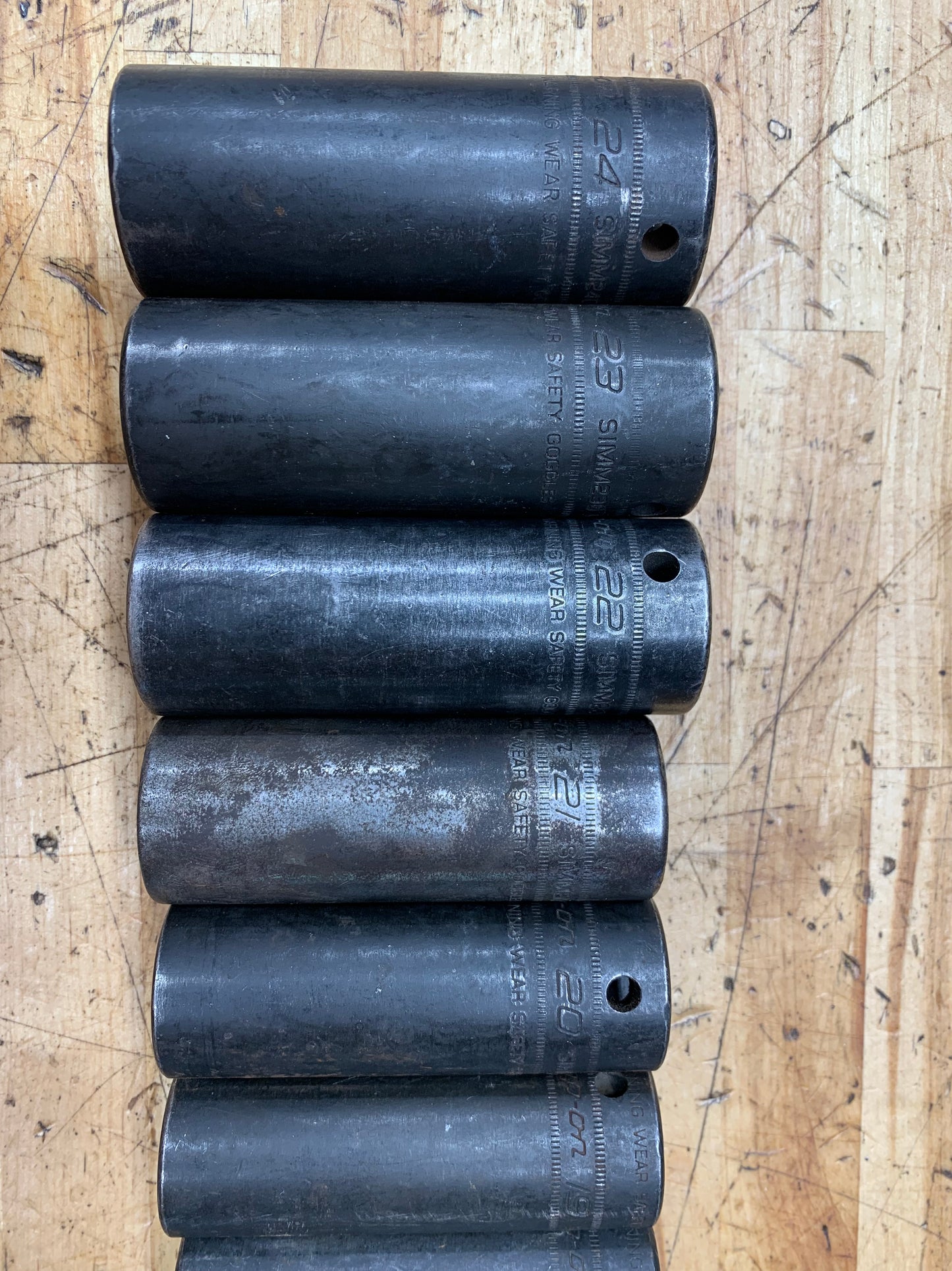 Snap On 1/2" Metric Deep Impact Socket Set 10-24mm USA 15pc 315SIMMYA