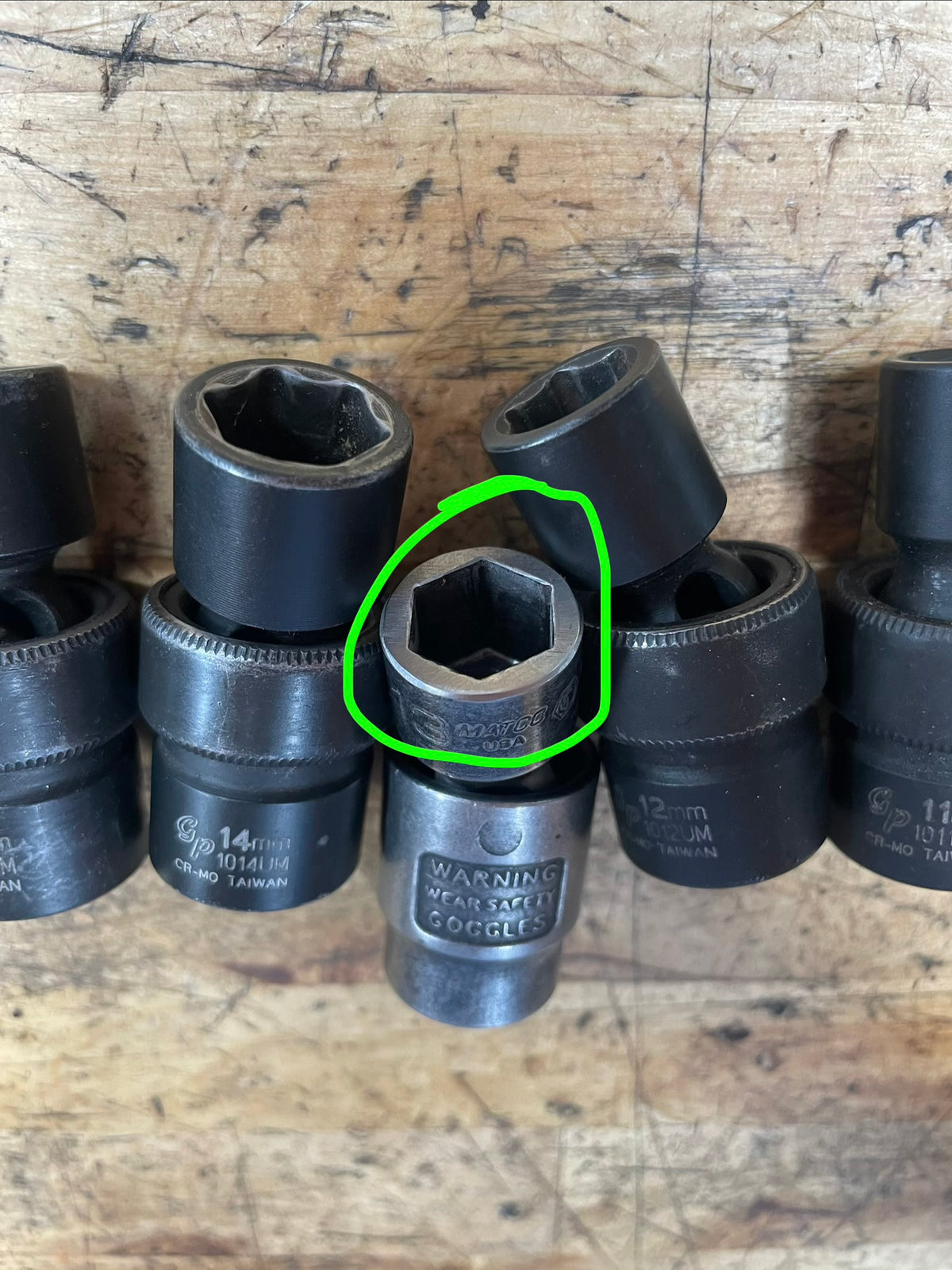 GP* 3/8” Metric Impact Shallow Swivel Universal Socket Set 10-19mm 1210UM