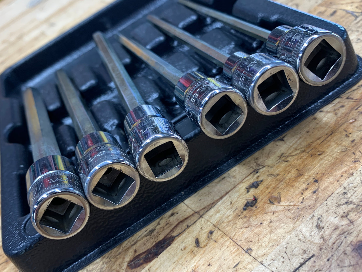 Snap On 3/8" Metric Long Hex Socket Set 6pc USA 206EFAML