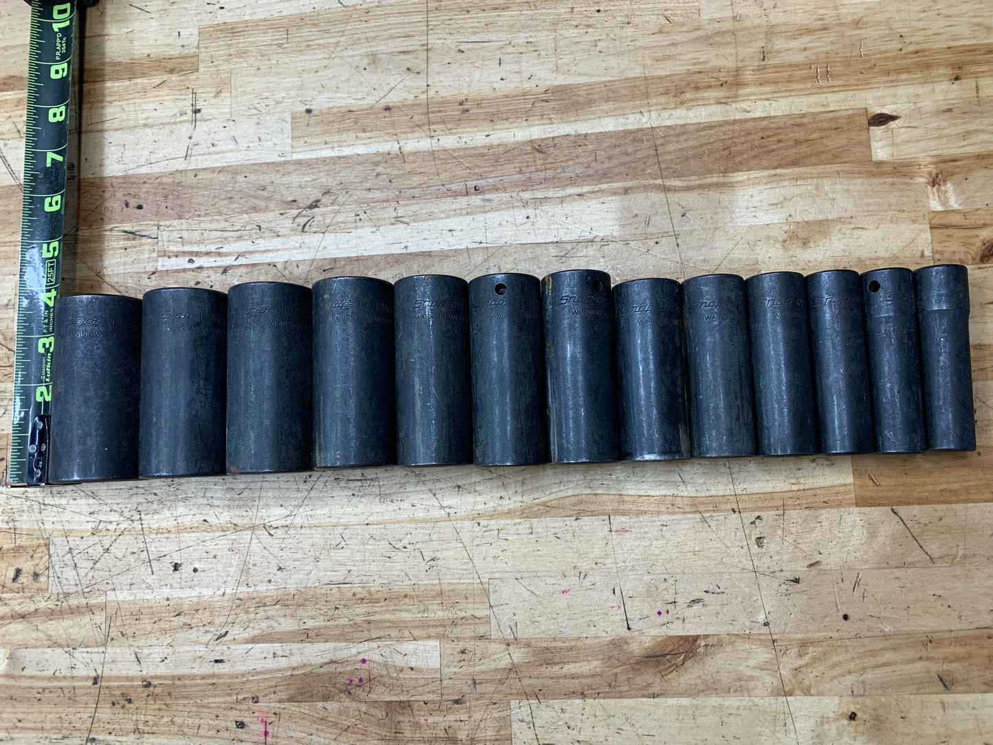 Snap On 1/2" SAE Deep Impact Socket Set 1/2"-1-1/4" 13pc USA 313SIMA