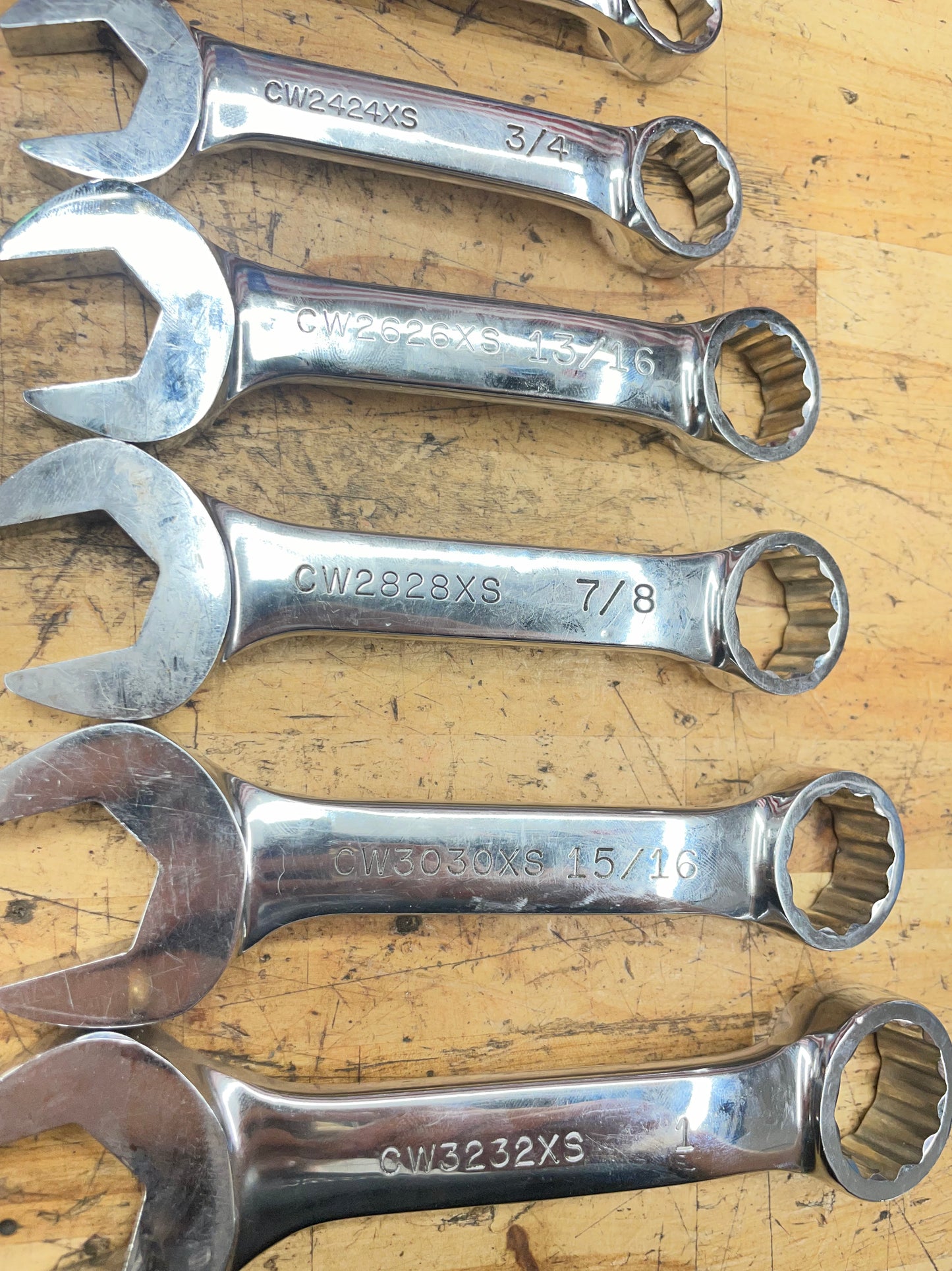 Cornwell SAE Stubby Combo Wrench Set 10pc 7/16”-1” USA WCXS110ST