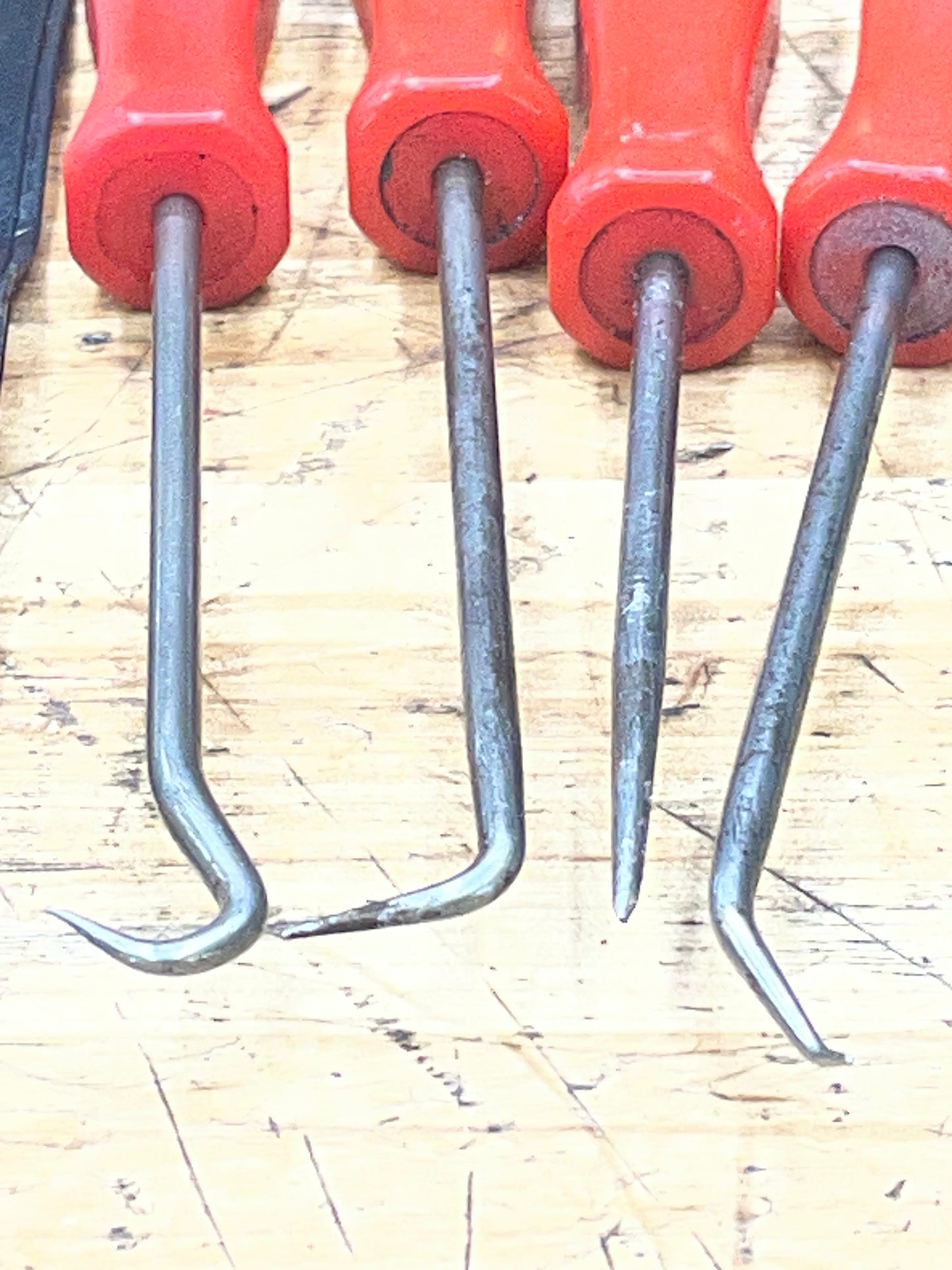 Snap On 4pc Mini Pick Red Hard Handle Pouch Set USA ASA204A