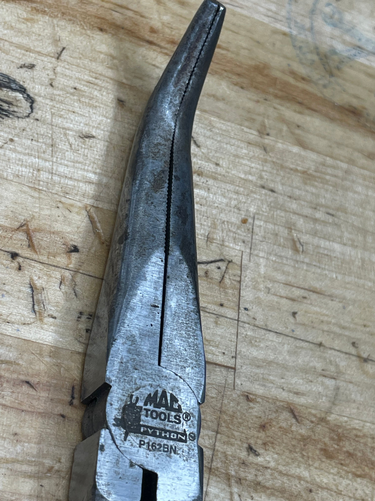 Mac Tools XL Python Bent 45 Degree Long Needlenose Pliers P162BN