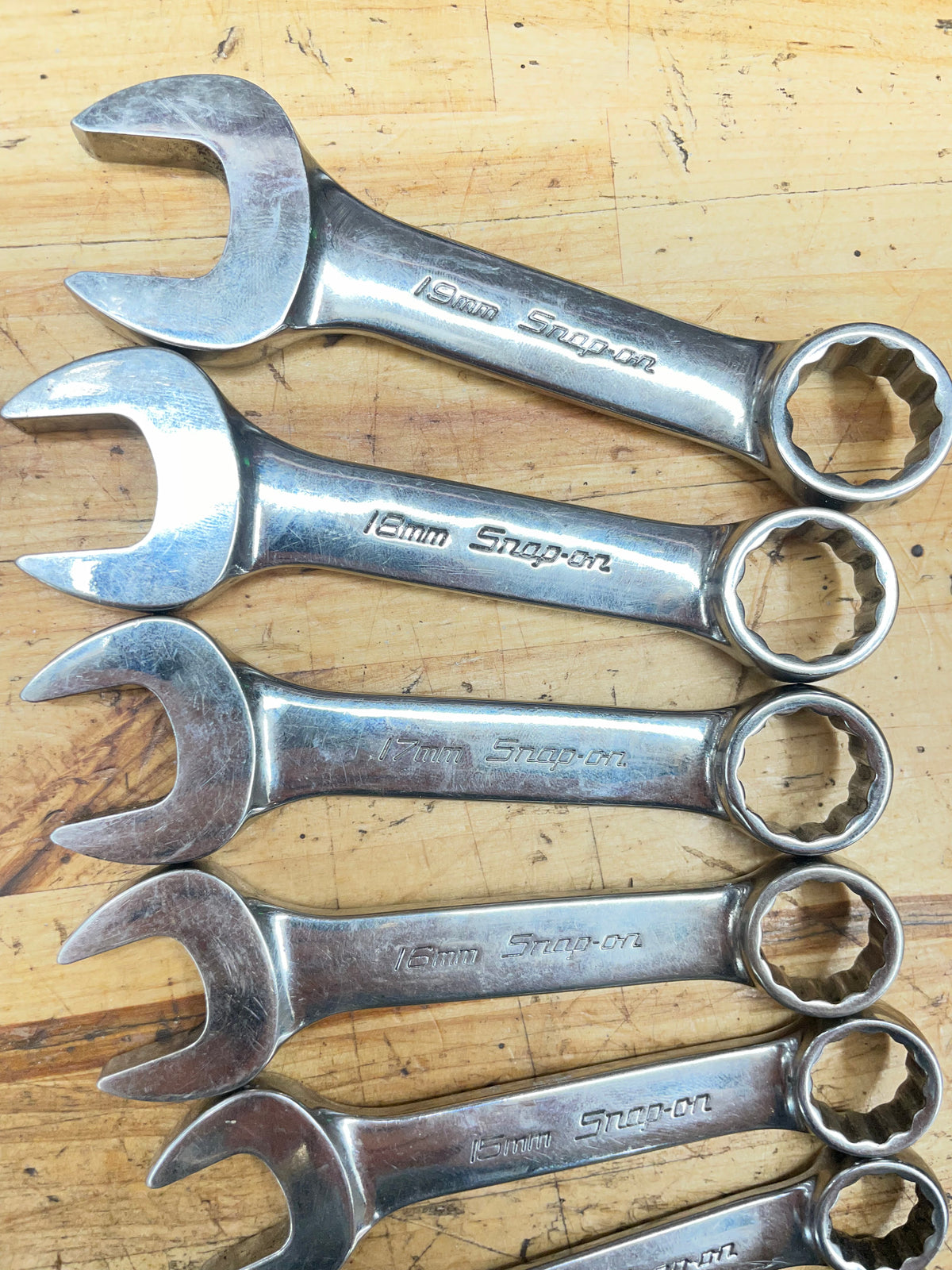 Snap On Metric Stubby Wrench Set 10-19mm 10pc USA OXIM710B