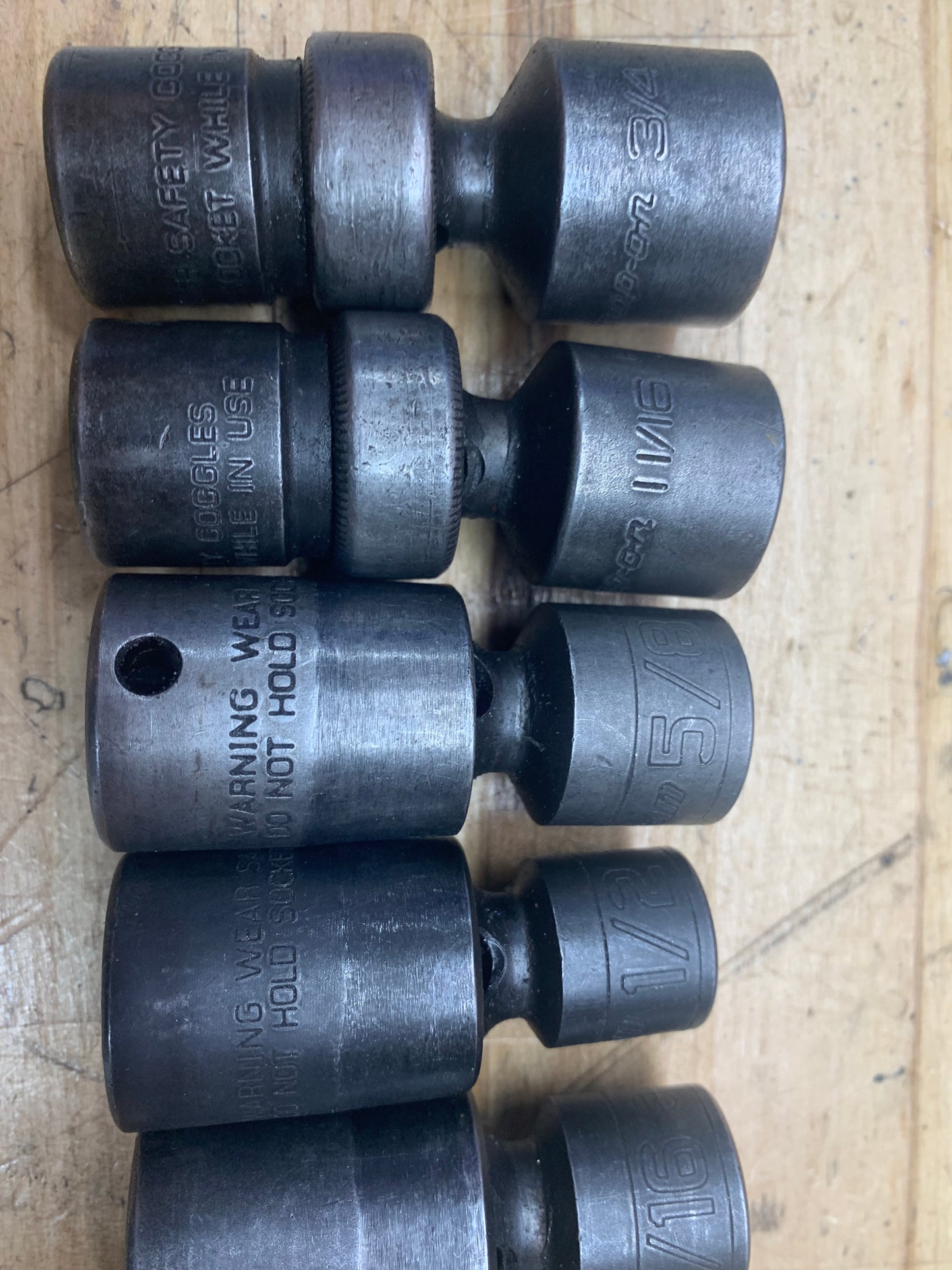 Snap On SAE Impact swivel universal impact socket set 207IPF