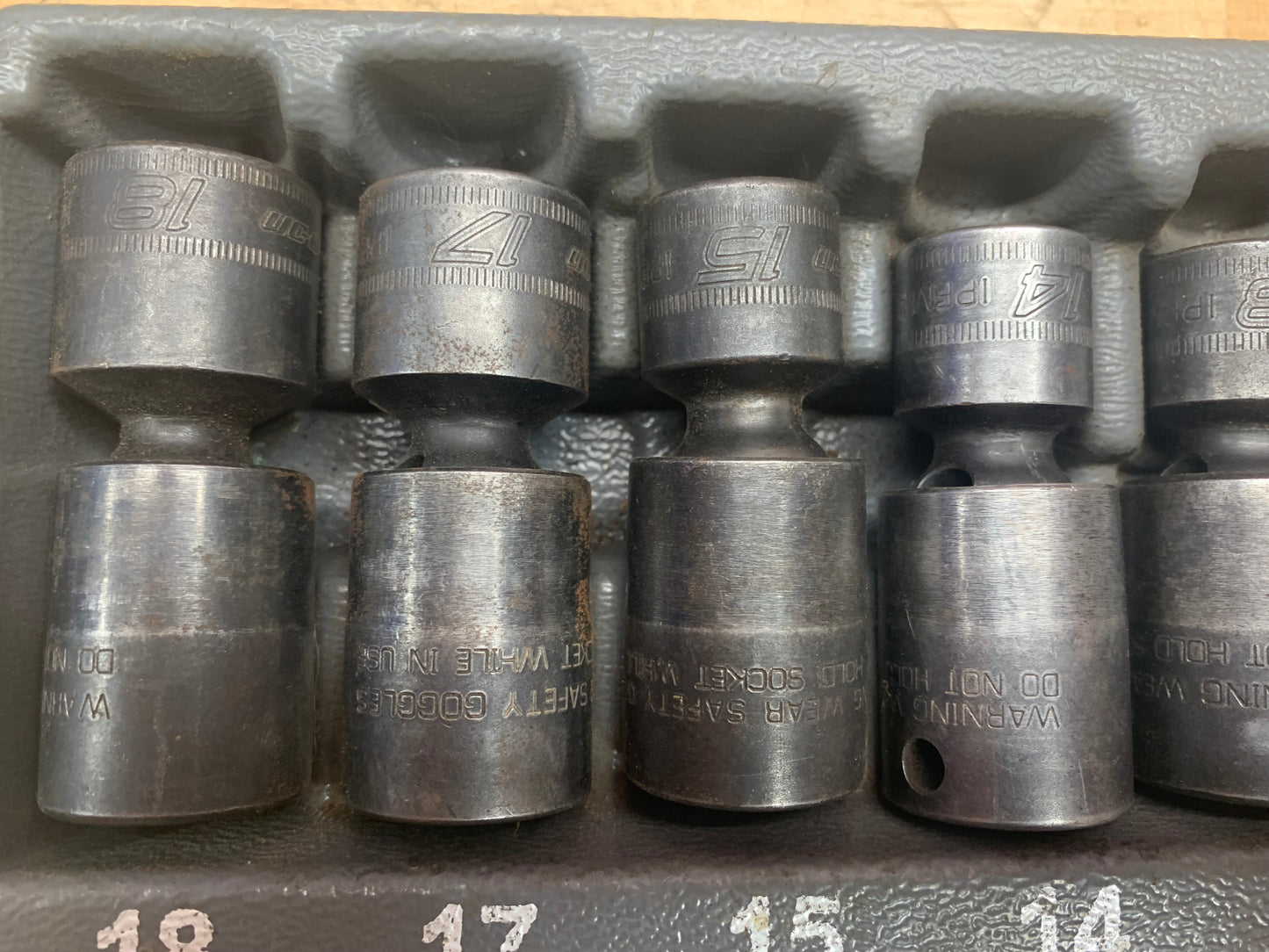 Snap On Metric 3/8” Impact Swivel Universal Socket Set 207IPFM