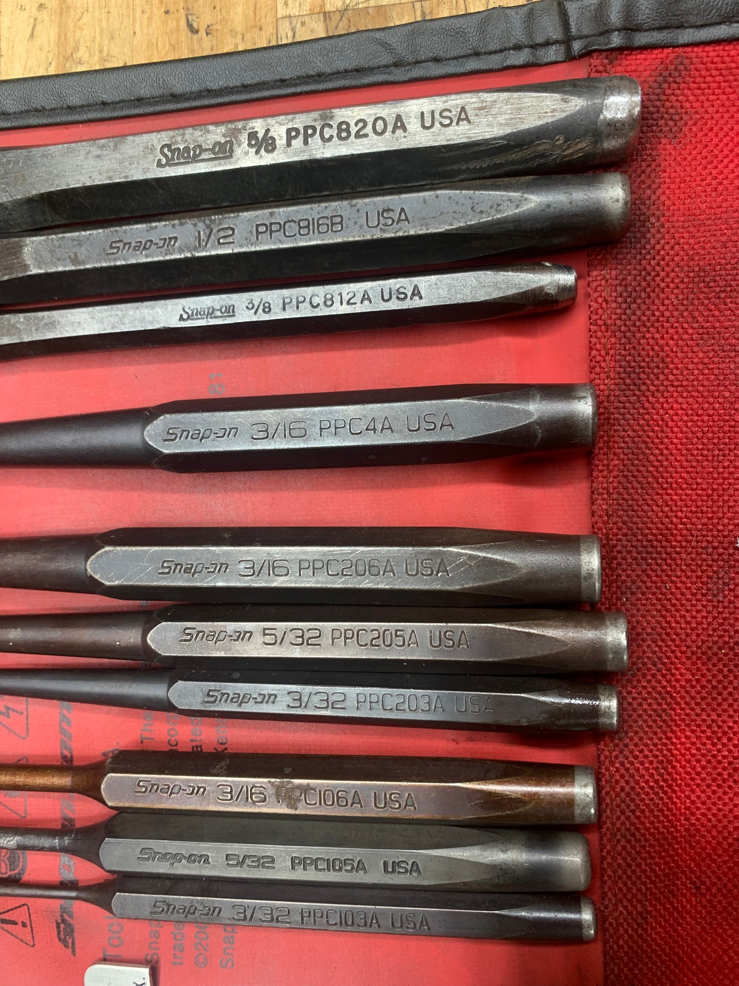 Snap On Punch/Chisel Set 10pc. PPC710BK