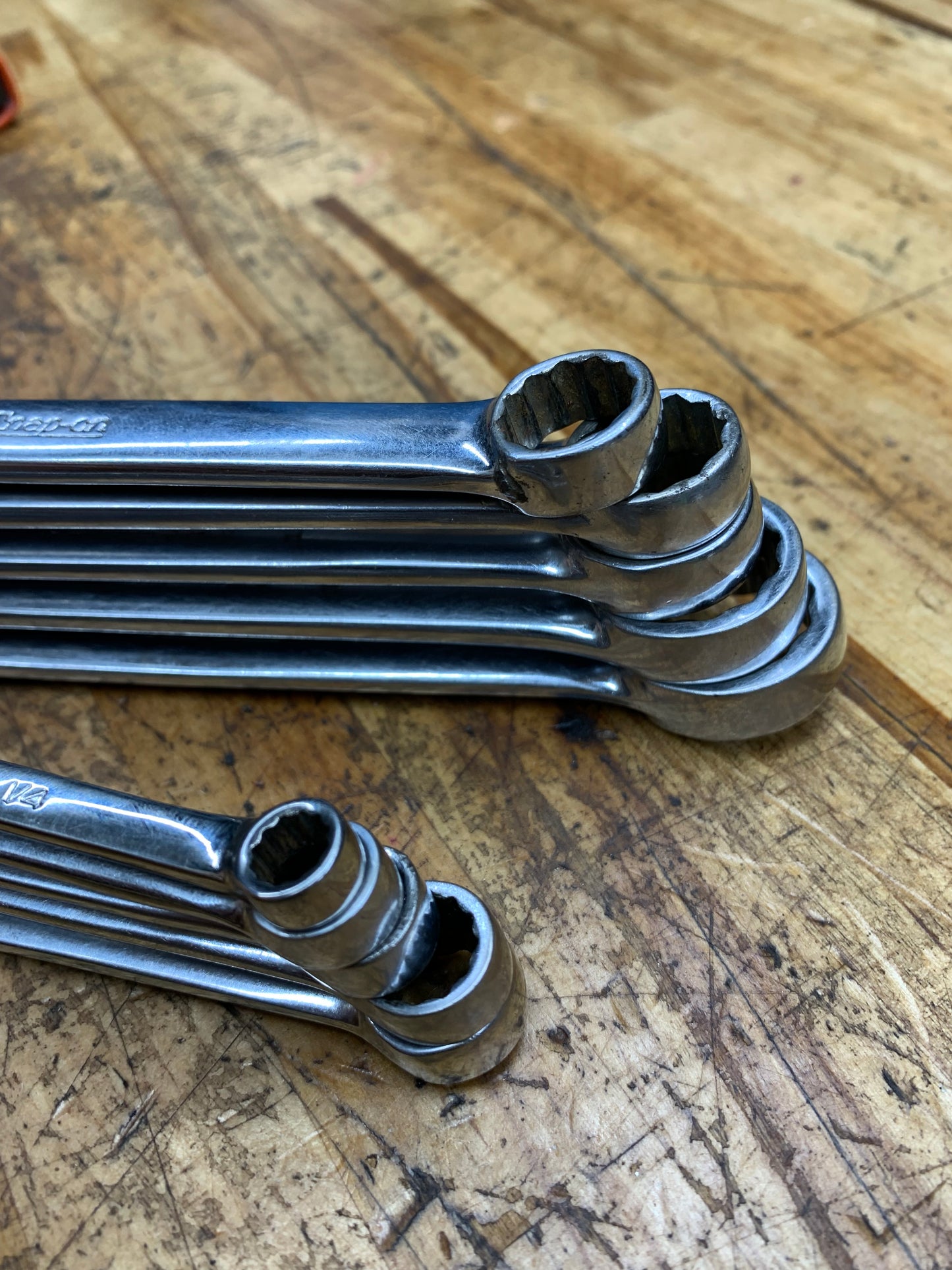 Snap On SAE Combo Short Pattern Wrench Set 10pc USA OEXS709B+1/4"