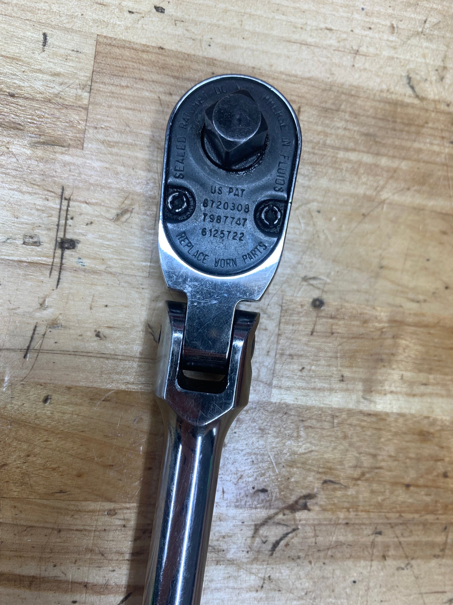 Snap On 3/8” Flex Head Ratchet Soft Grip USA FHLF80