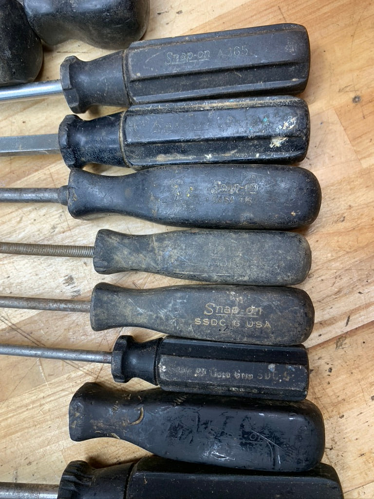 Snap On Vintage & Octo Grip Screwdriver BIG BUNDLE 35pc USA