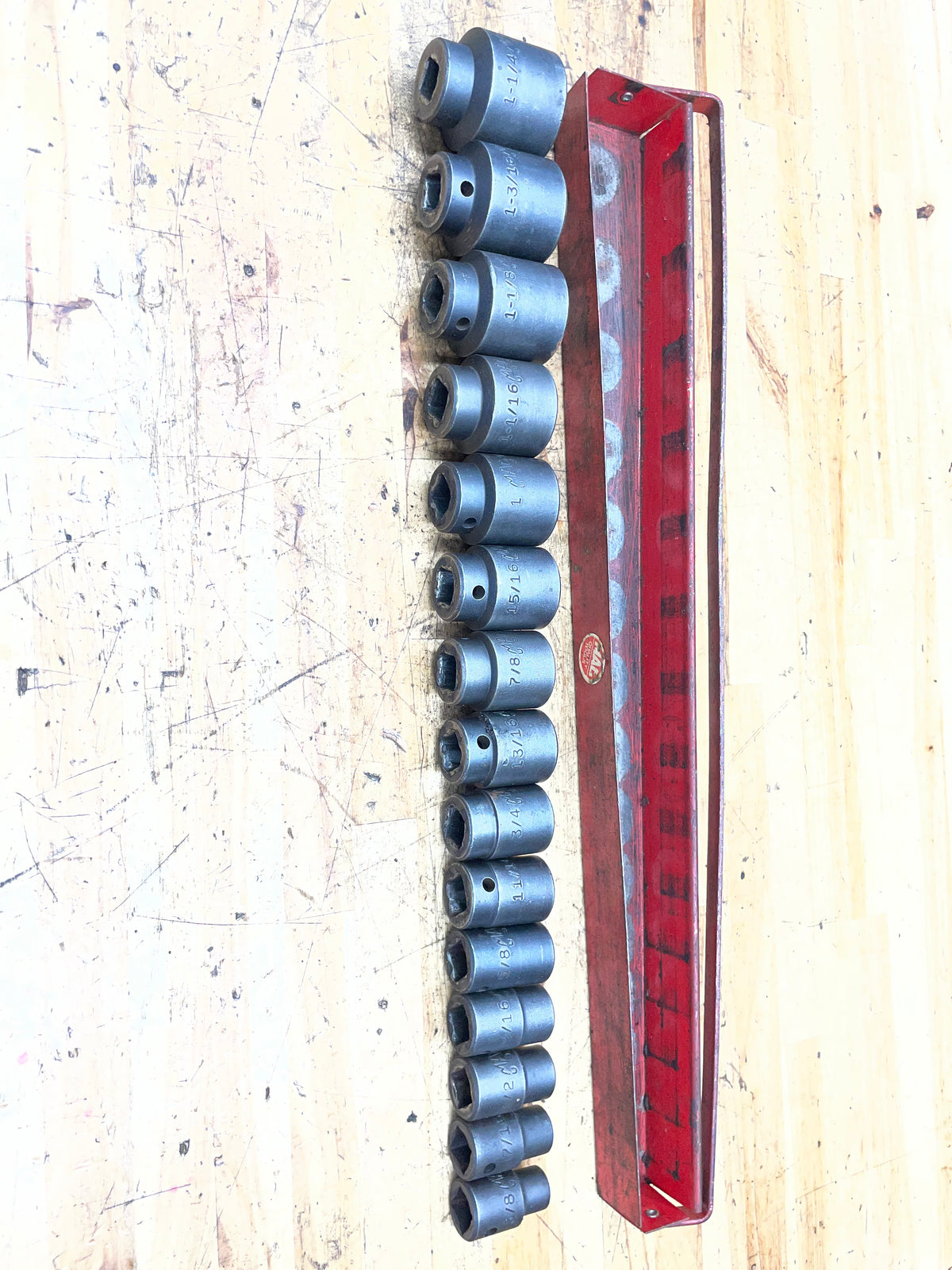 Mac Tools 1/2” SAE Impact Shallow Socket Set 15pc W/ Tray 3/8"- 1-1/4" USA SVP156BRPT