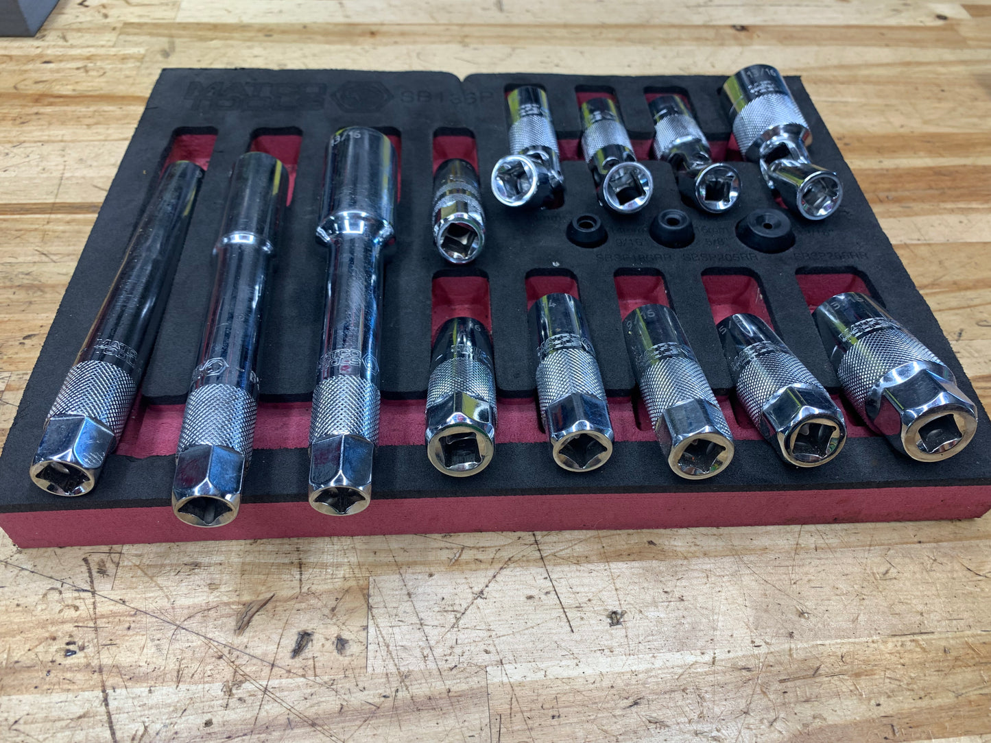 Matco Master Spark Plug Socket Set Foam SB13SP