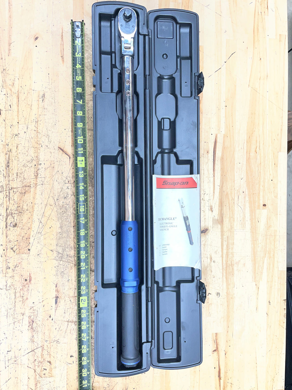 Snap On 1/2" Techangle 15-300Ft.Lb. Digital Torque Wrench EXCELLENT CONDITION ATECH3F300MB