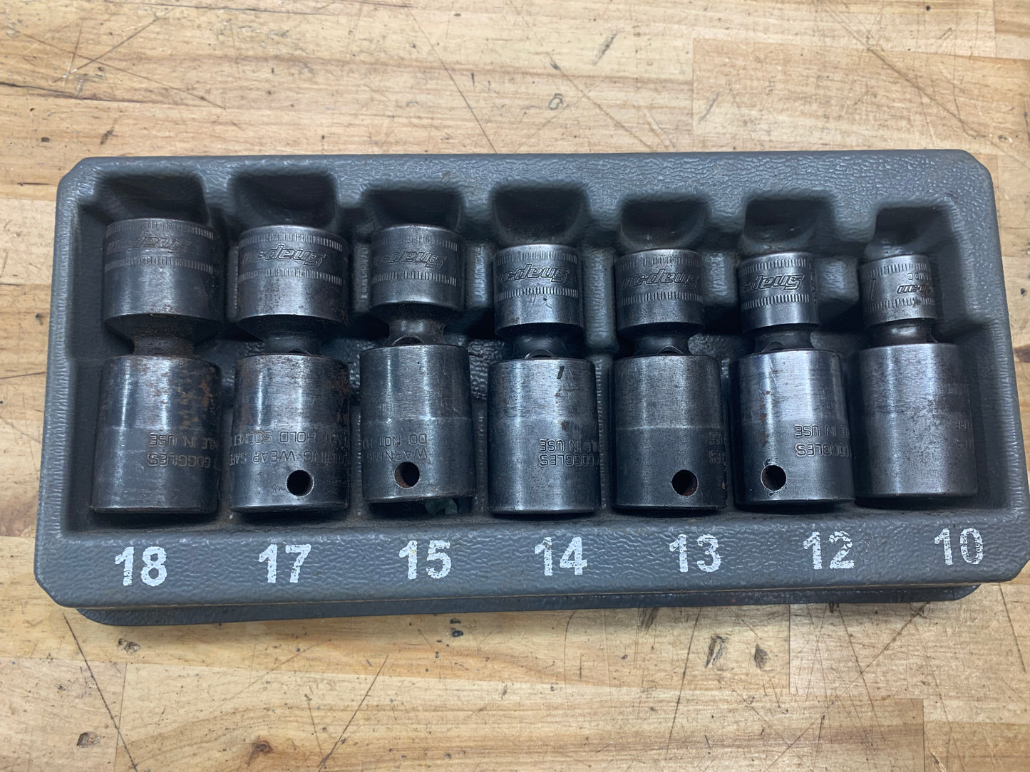 Snap On Metric 3/8” Impact Swivel Universal Socket Set 207IPFM