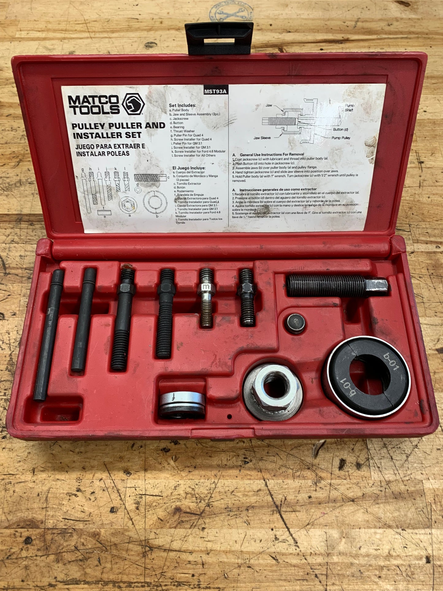 Matco Pulley Puller And Installer Set MST93A