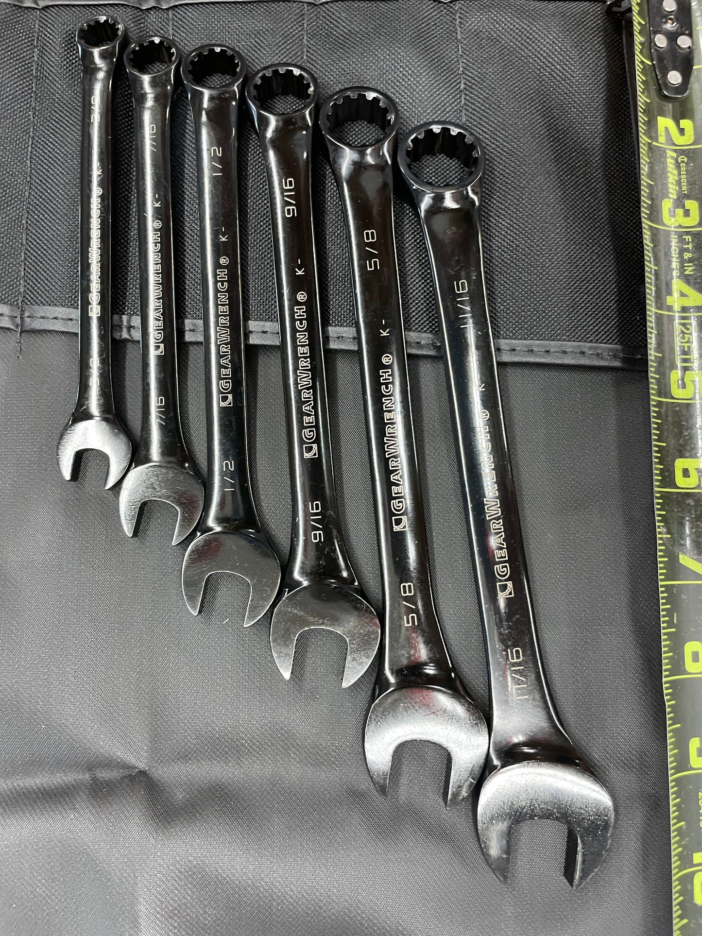 Gearwrench SAE Combo Wrench Set RARE Gloss Black 6pc 3/8”-11/16” BRAND NEW