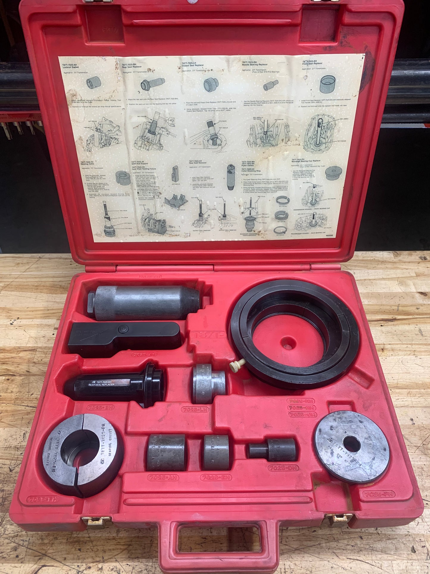 Ford T87T-7025-SH OTC Rotunda ZF Transmission Tool Kit Complete