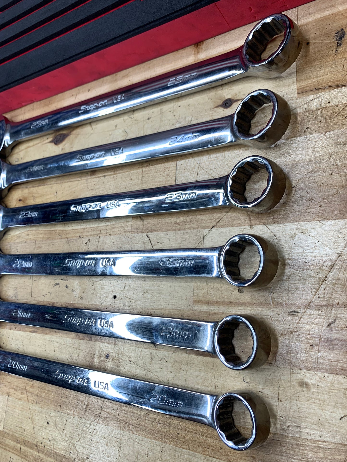 Snap On Metric Combo Foam Wrench Set 20-25mm USA SOEXM02FMBR