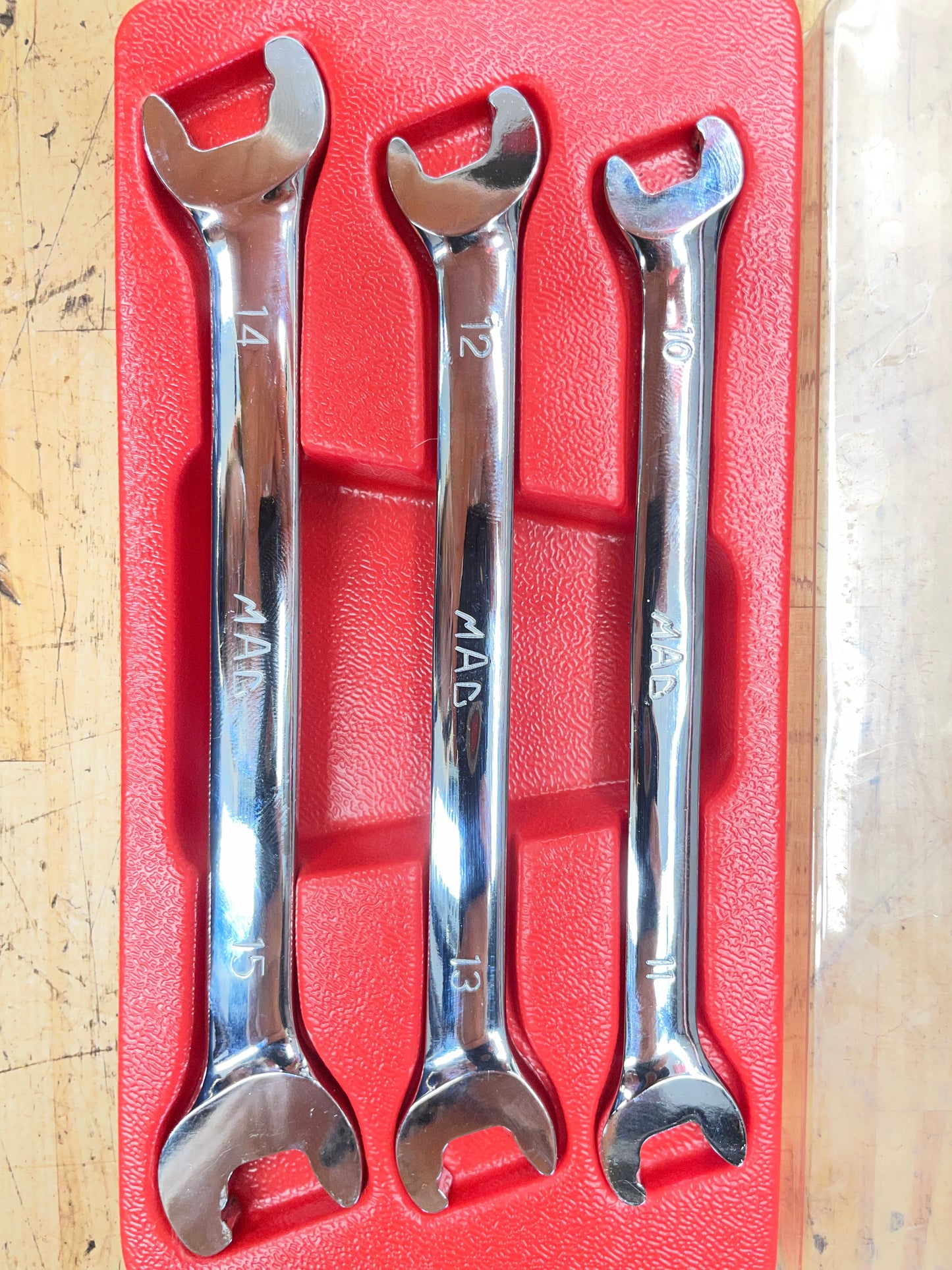 Mac Metric Speed Flare Wrench Set RARE 3pc 10-15mm LIKE NEW