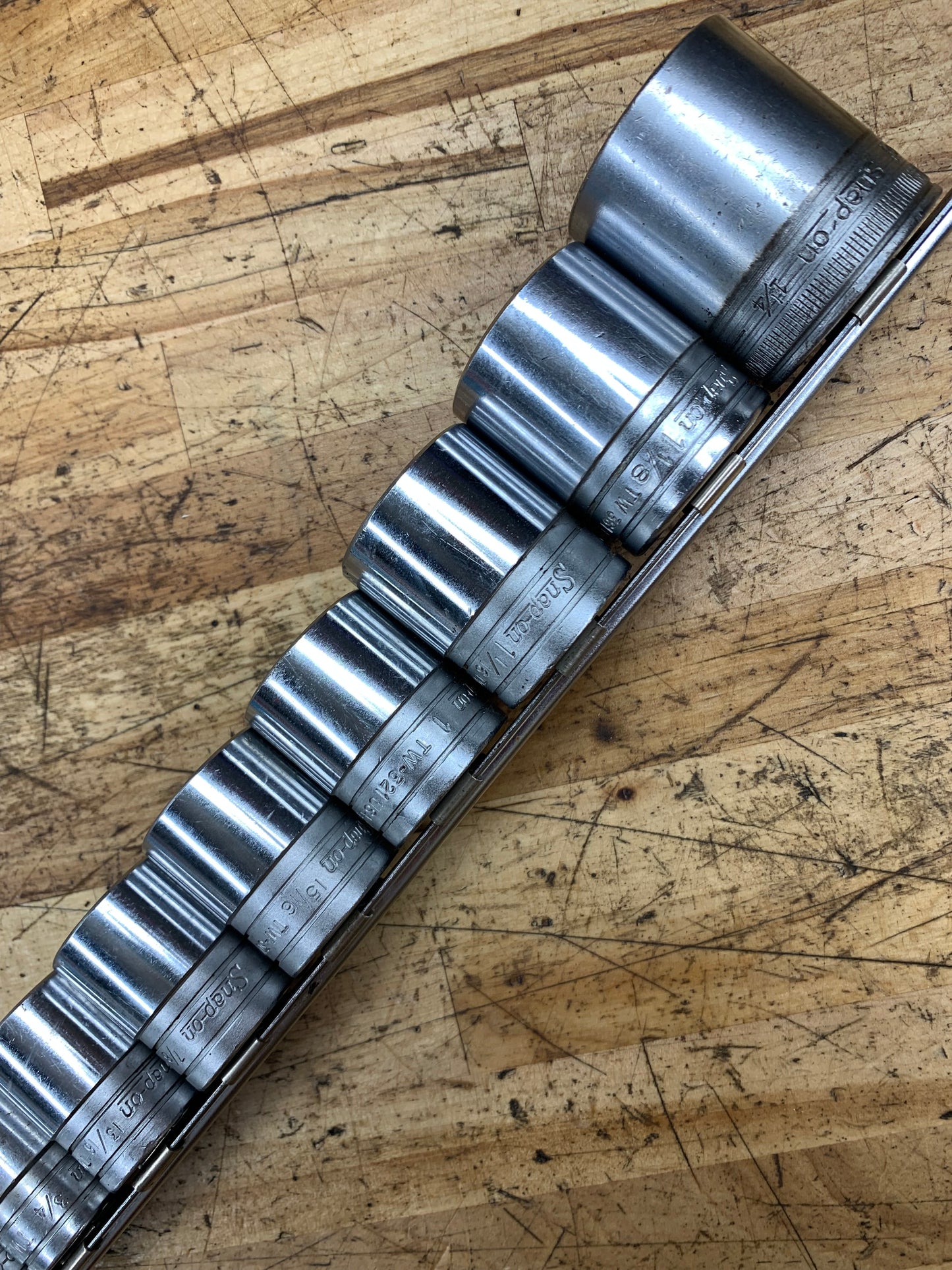 Snap On 1/2” SAE Shallow Socket Set 14pc USA