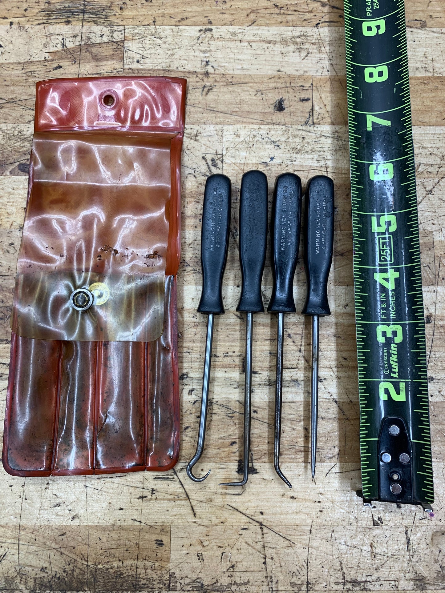 Snap On Vintage 4pc Pick Set Pouch USA ASA204