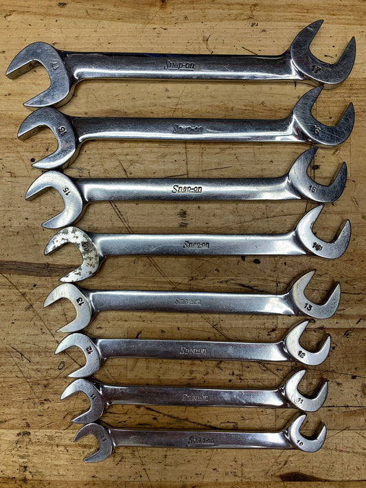 Snap On Metric Four Way Angle Open Wrench Set 8pc USA 10-17mm