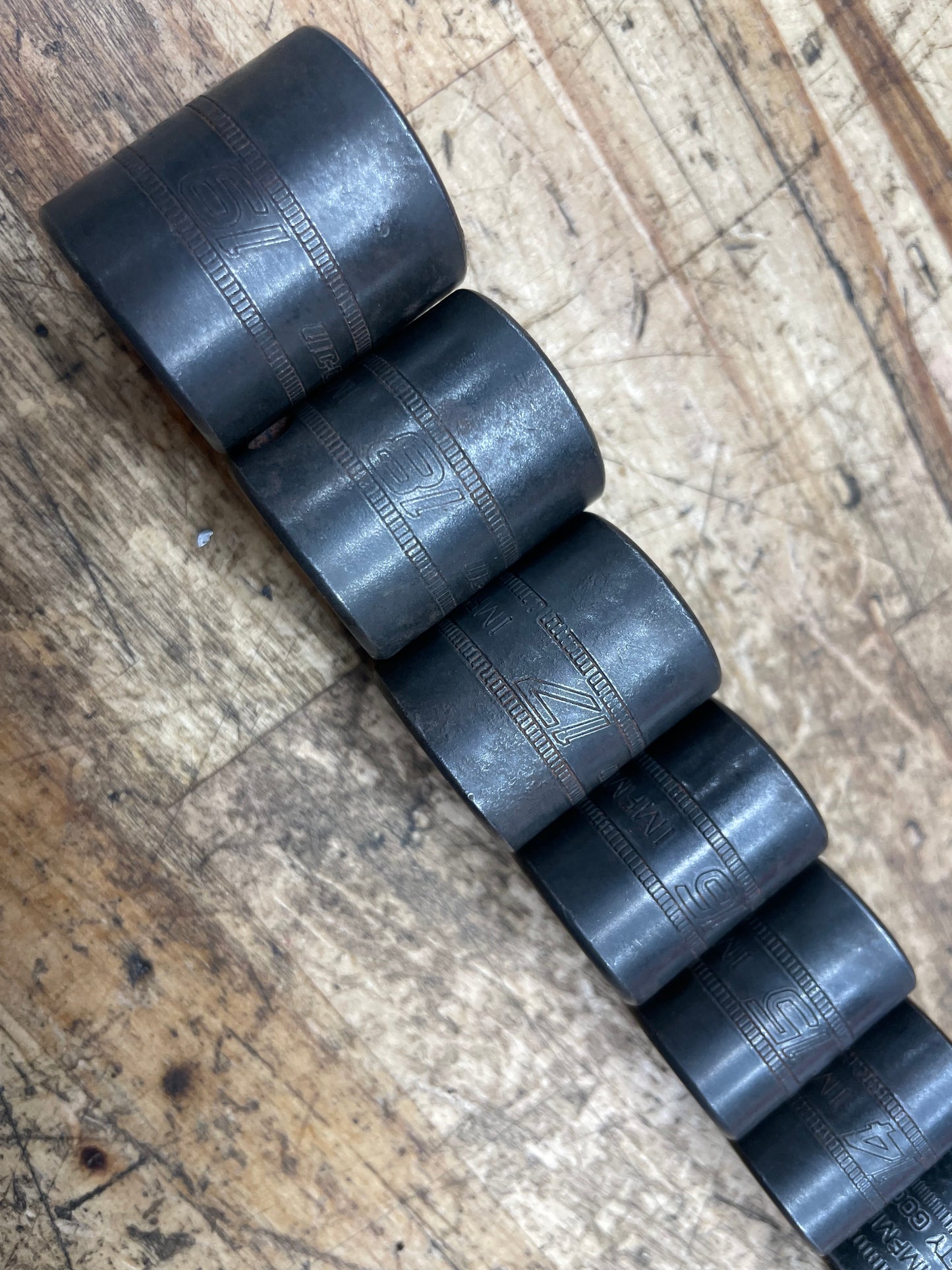 Snap On 3/8” Metric Shallow Impact Socket Set 12pc 8-19mm USA