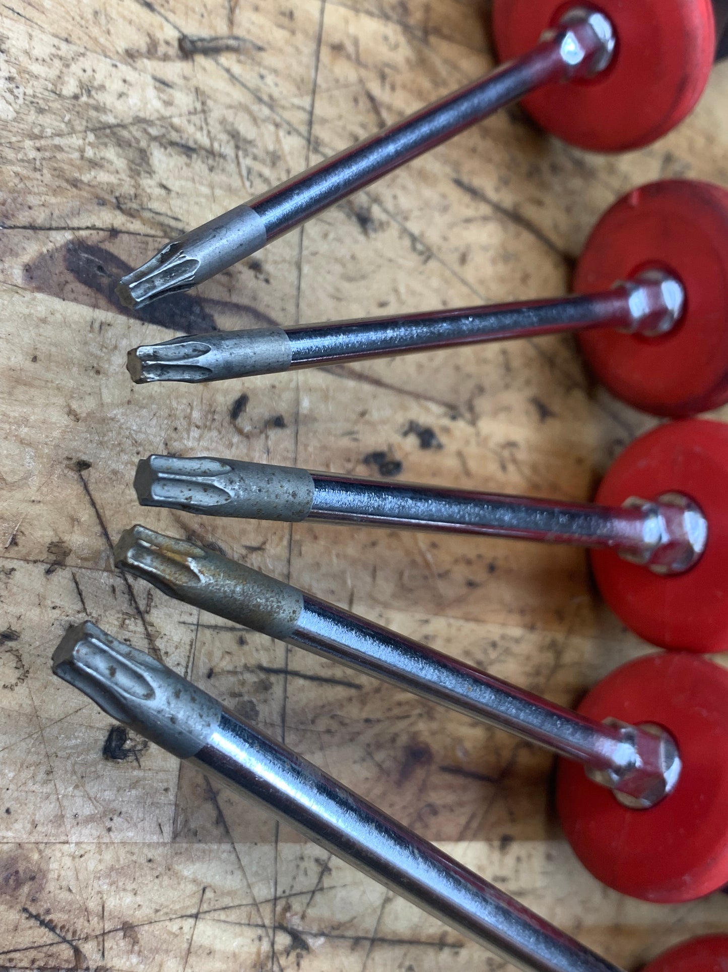 Snap On Torx Screwdriver Set T15-T30 5pc Vintage Soft Grip USA SGDTX50