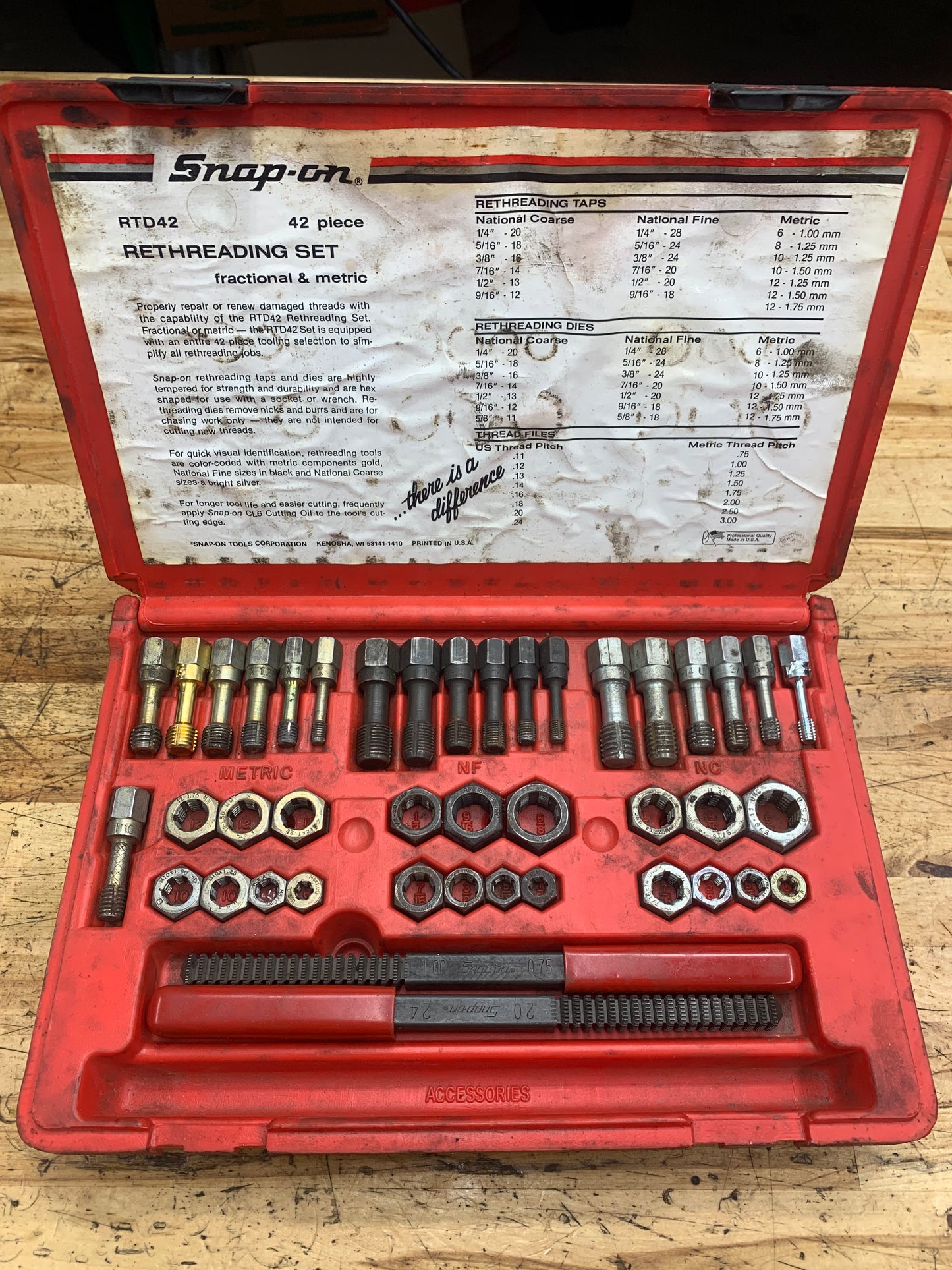 Cornwell Rethreading Set Snap On Rethreading Set 32pc. USA RTD42 – MRC Tools LLC