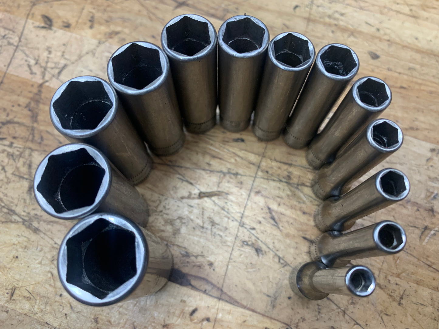 Snap On 1/4" Metric Deep Socket Set 13pc USA 113STMMY