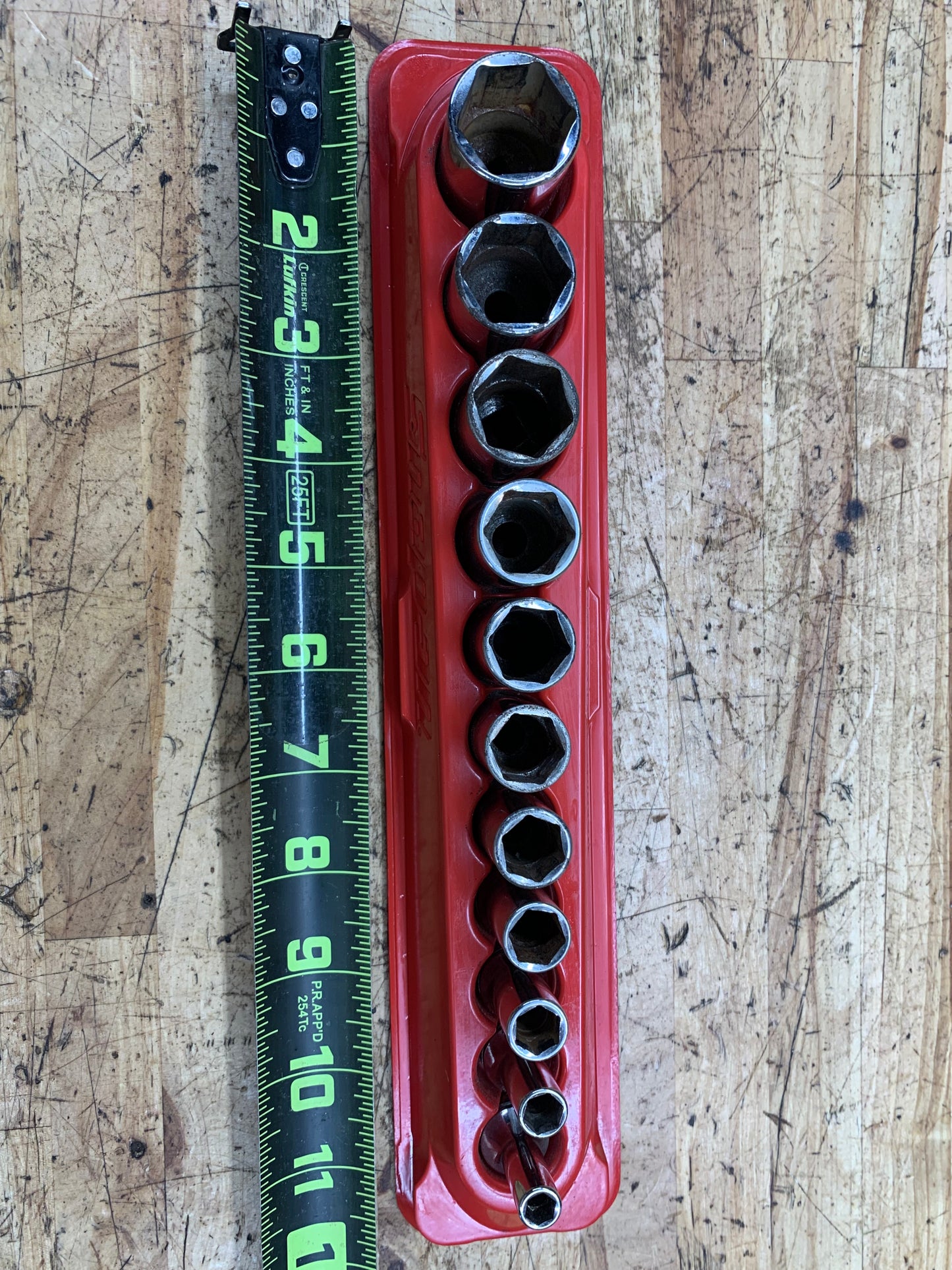 Snap On 3/8" SAE Semi Deep Chrome Socket Set 211FSSY